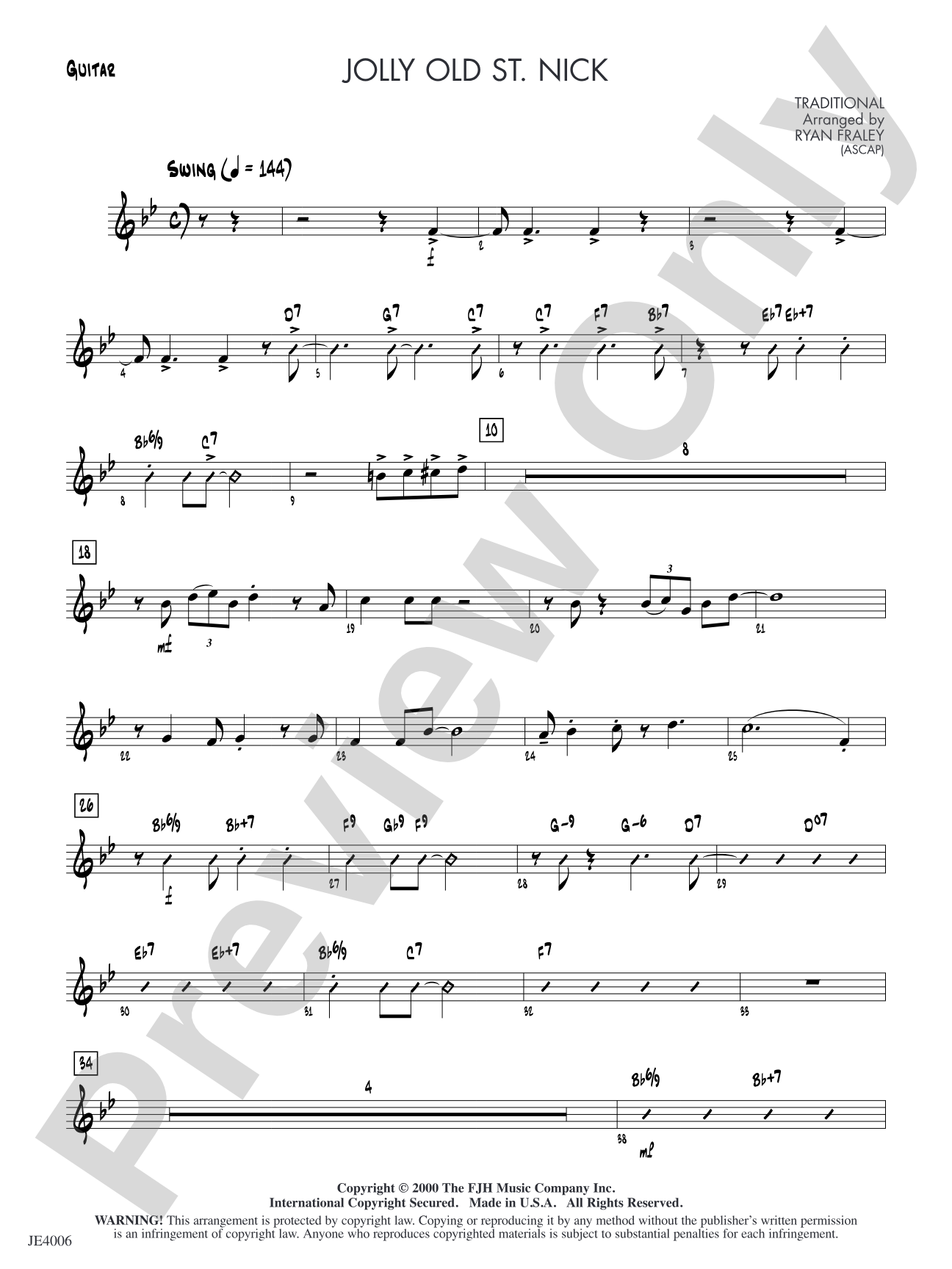 Jolly Old St. Nick: Guitar