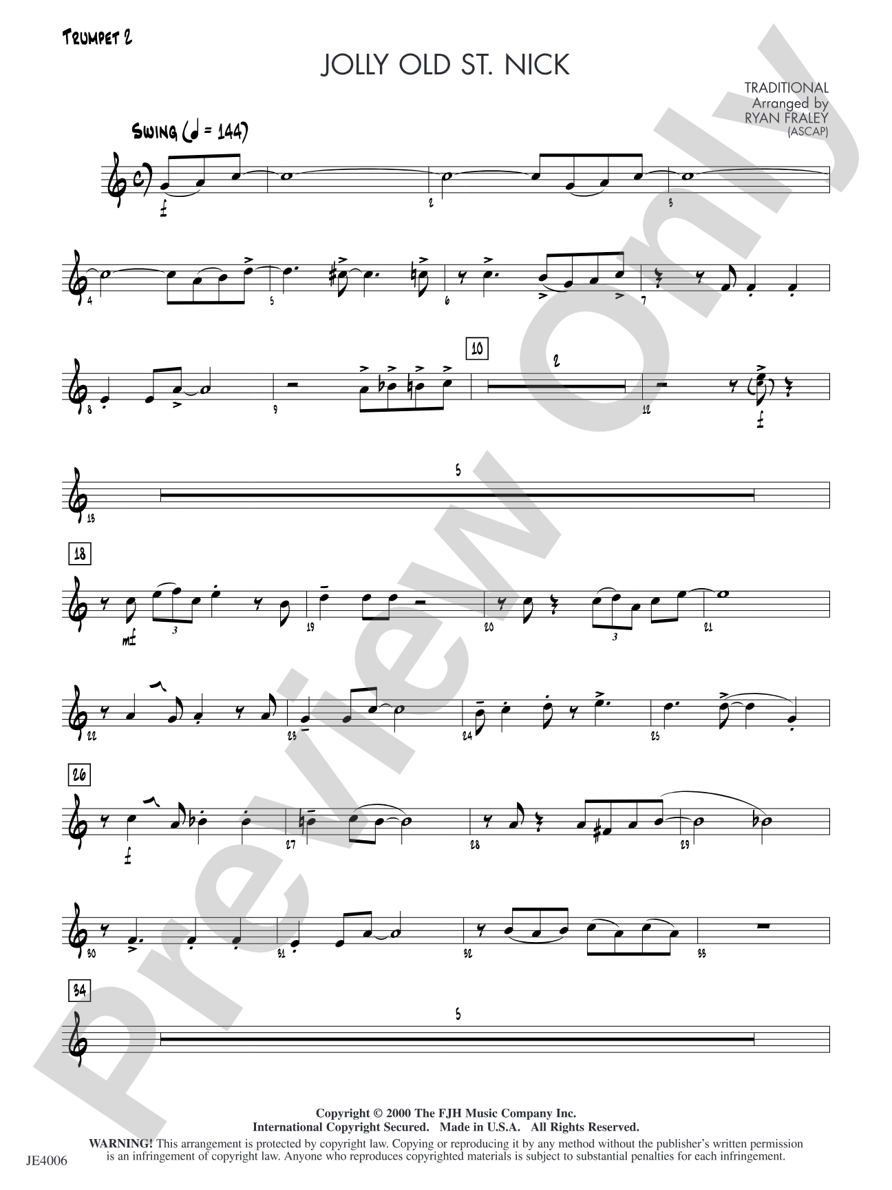 Jolly Old St. Nick: Trumpet 2