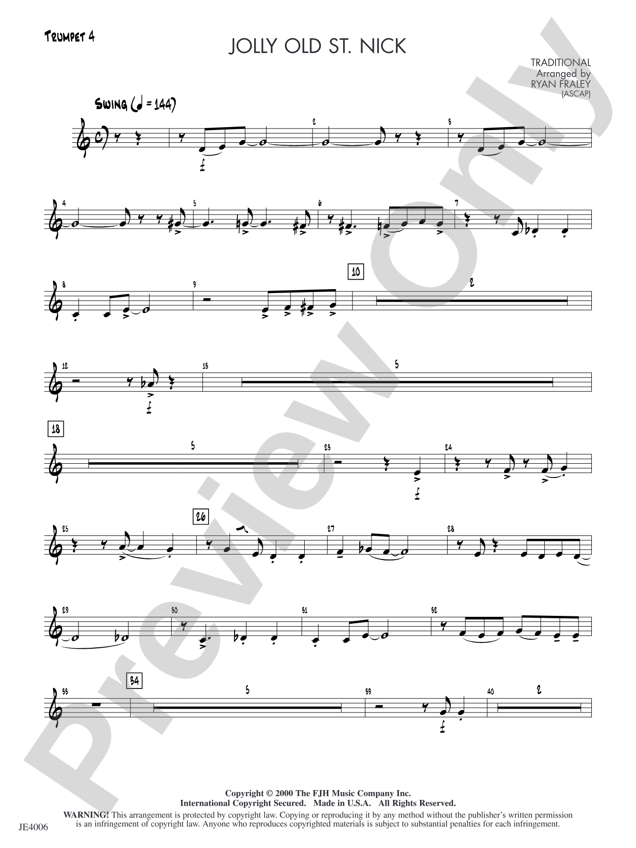 Jolly Old St. Nick: Trumpet 4