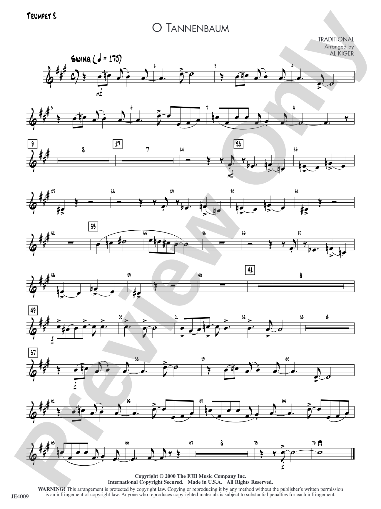 O Tannenbaum: Trumpet 2