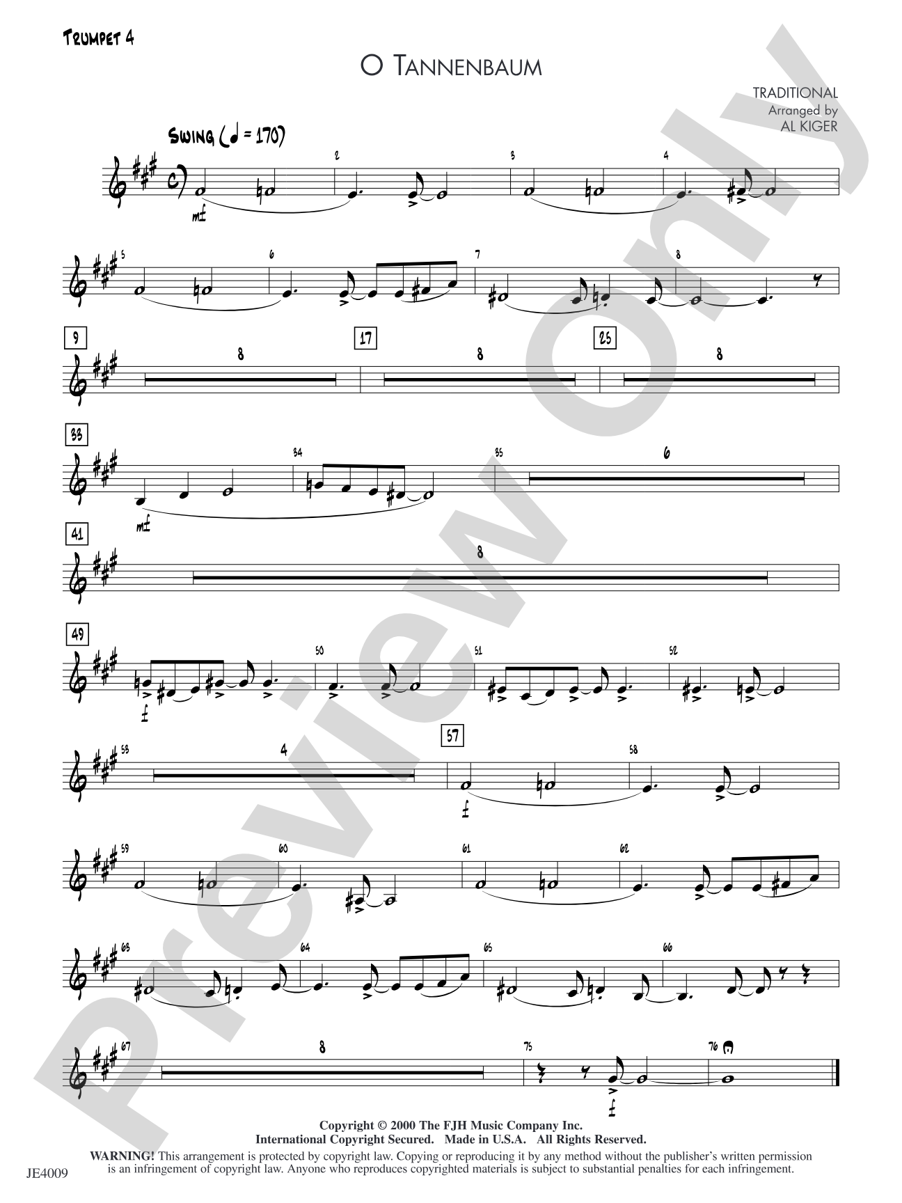 O Tannenbaum: Trumpet 4