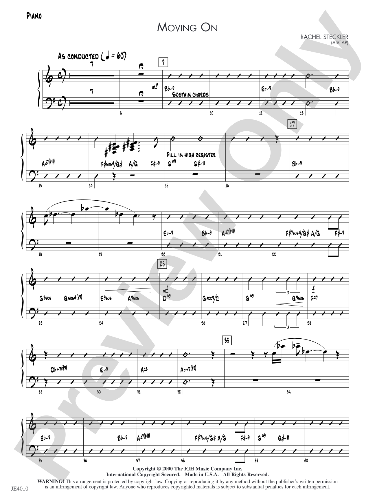 Moving On: Piano