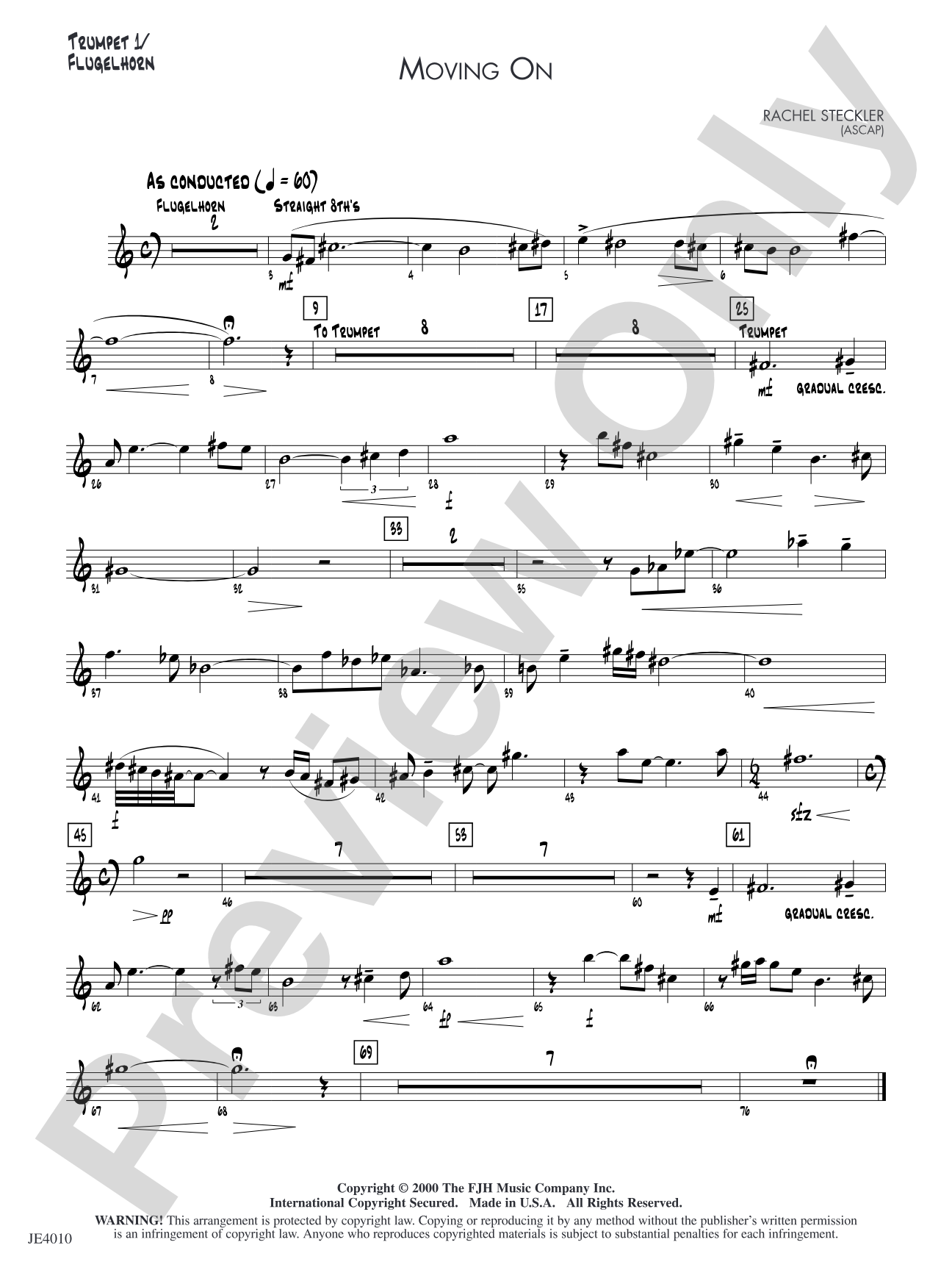 Moving On: Trumpet 1 / Flugelhorn