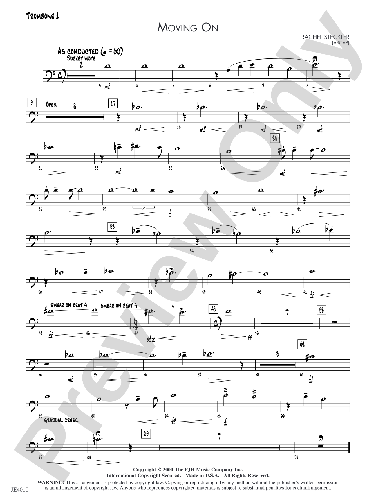 Moving On: Trombone 1