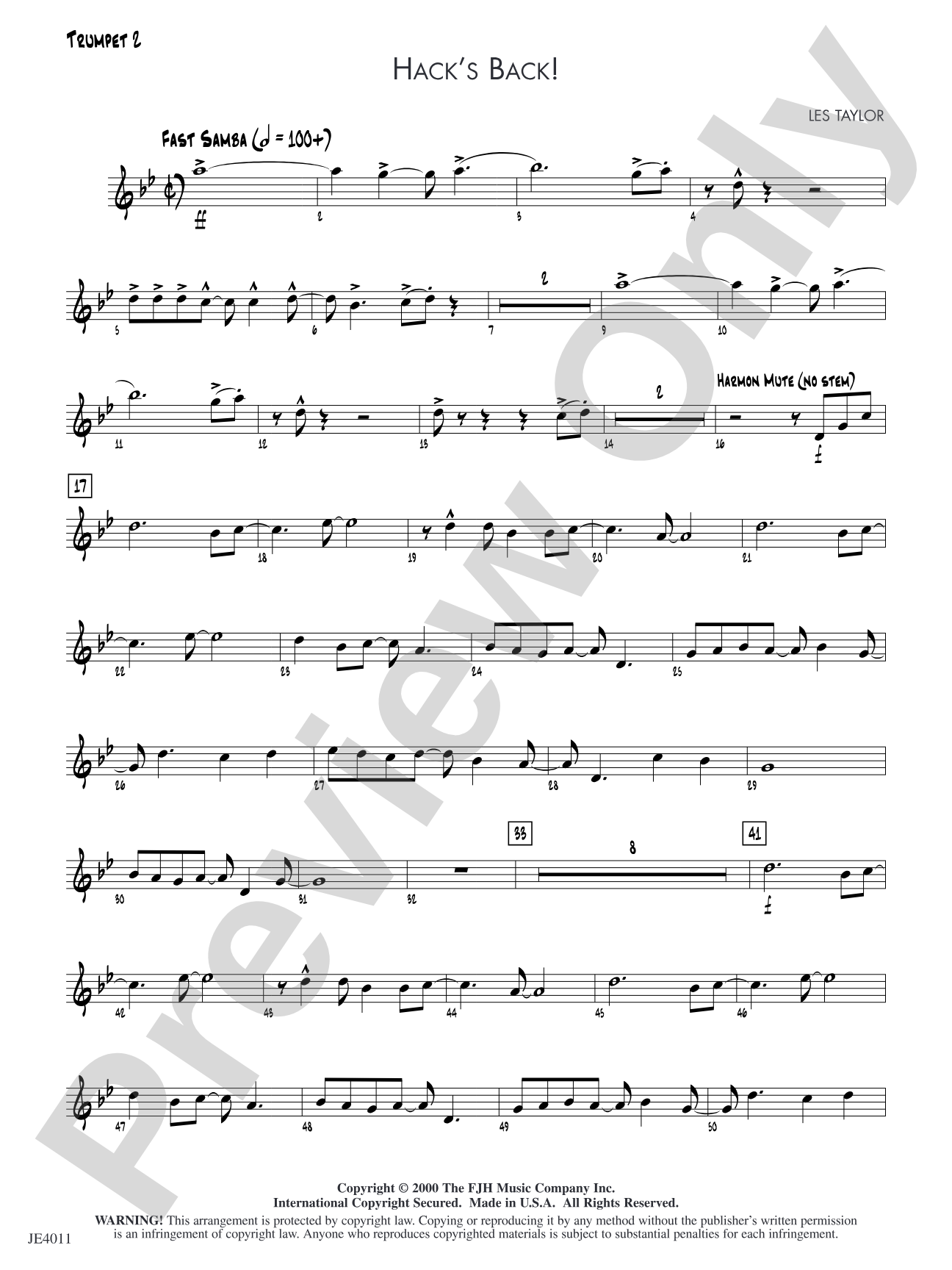 Hack's Back!: Trumpet 2