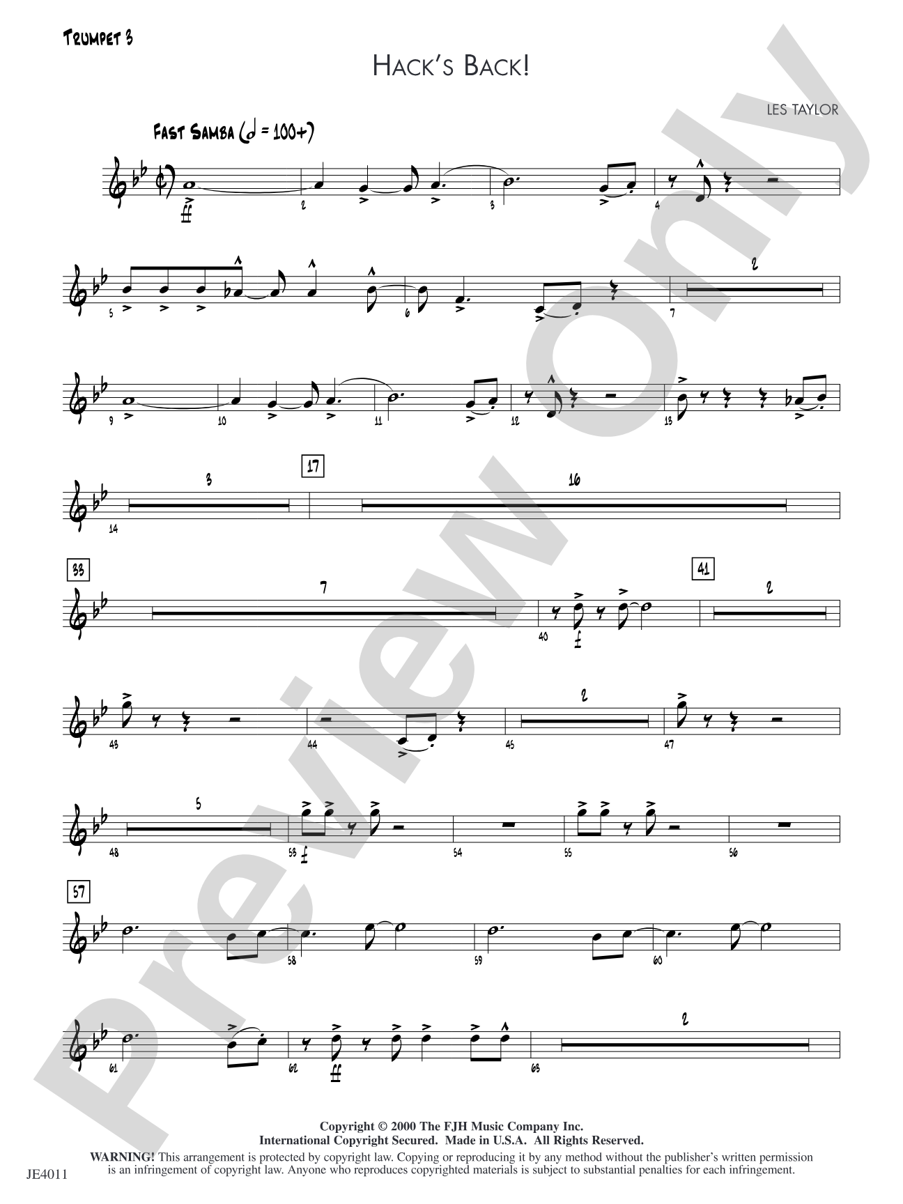 Hack's Back!: Trumpet 3