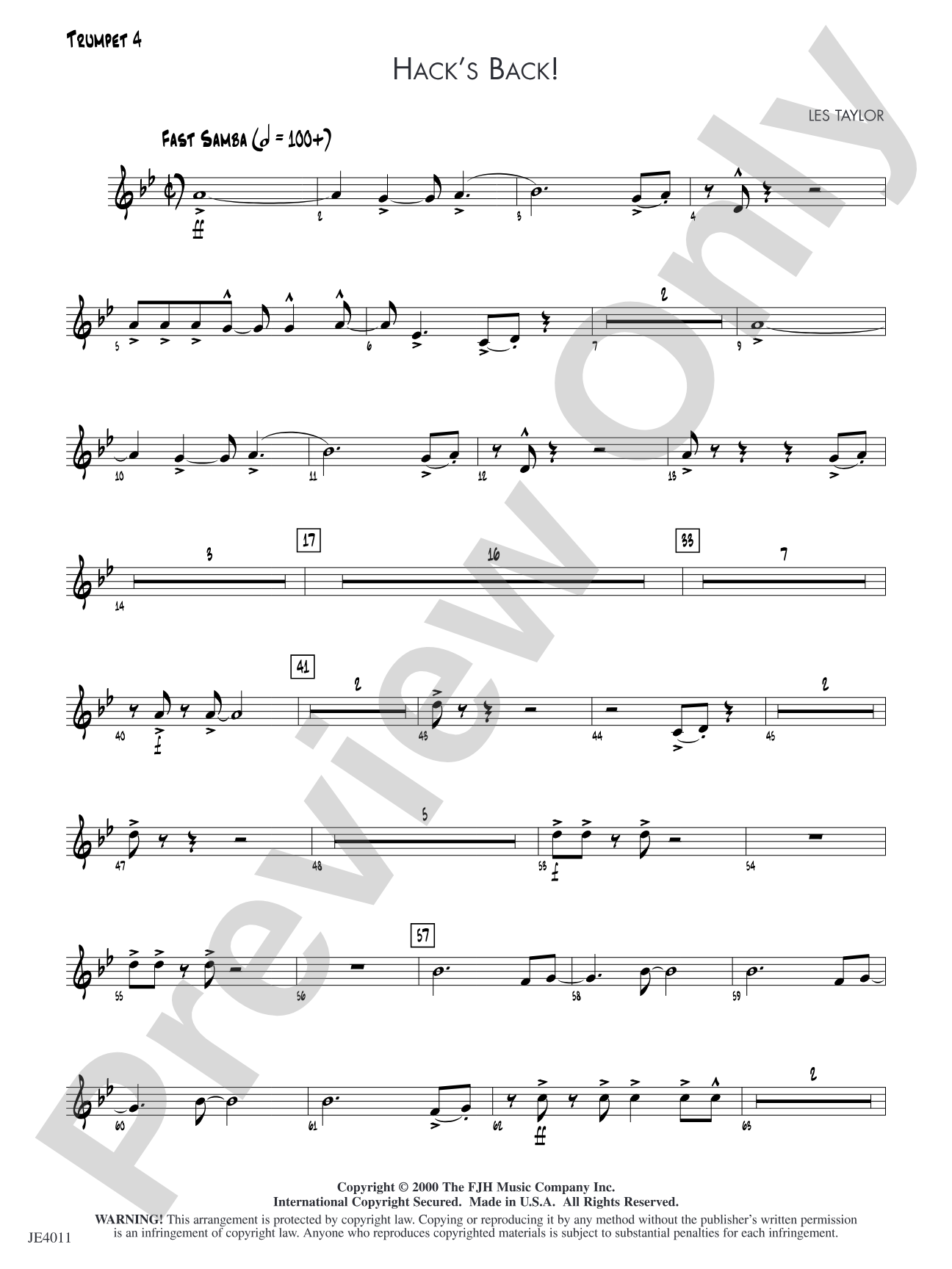 Hack's Back!: Trumpet 4