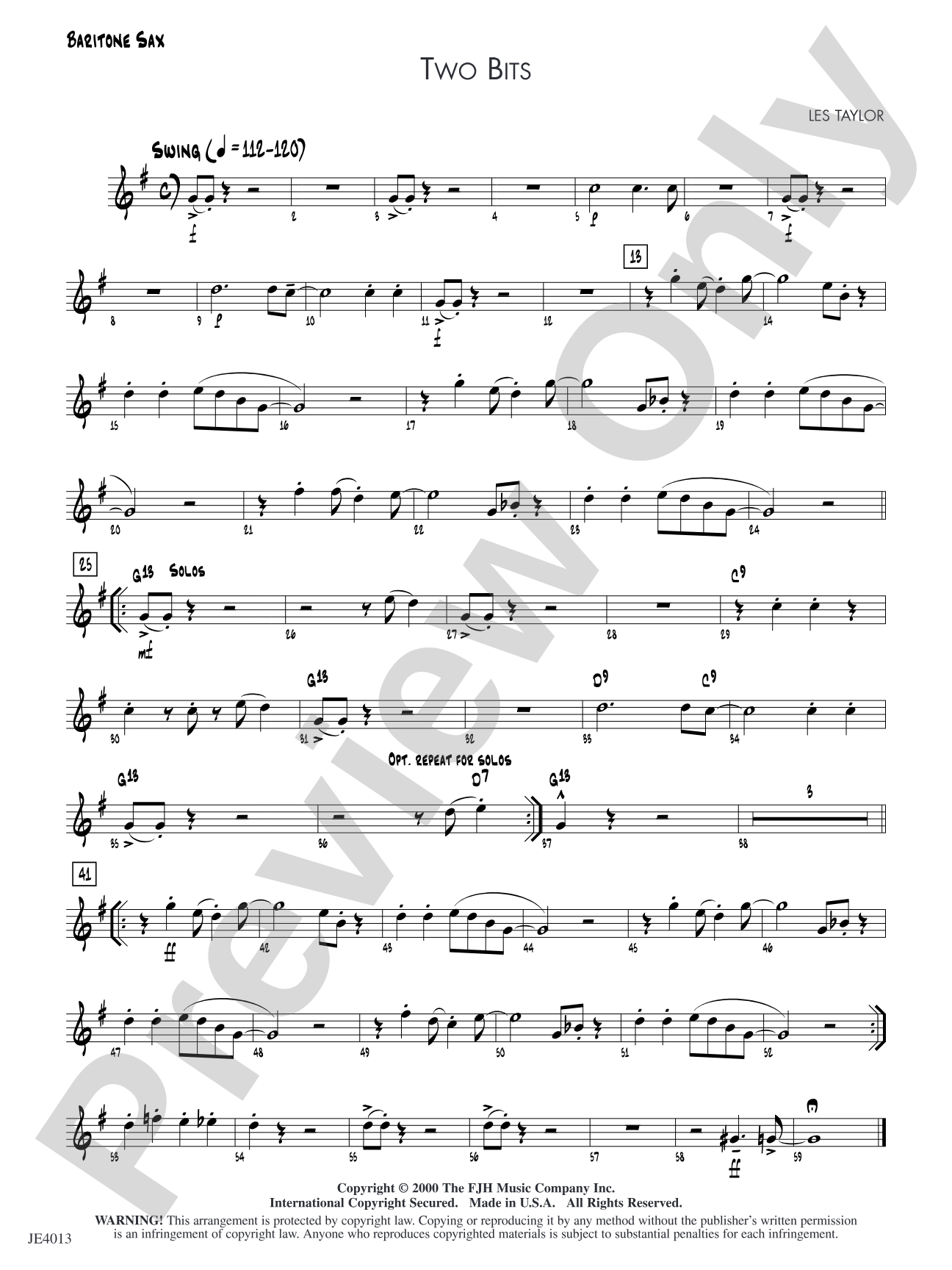 Two Bits: Baritone Sax