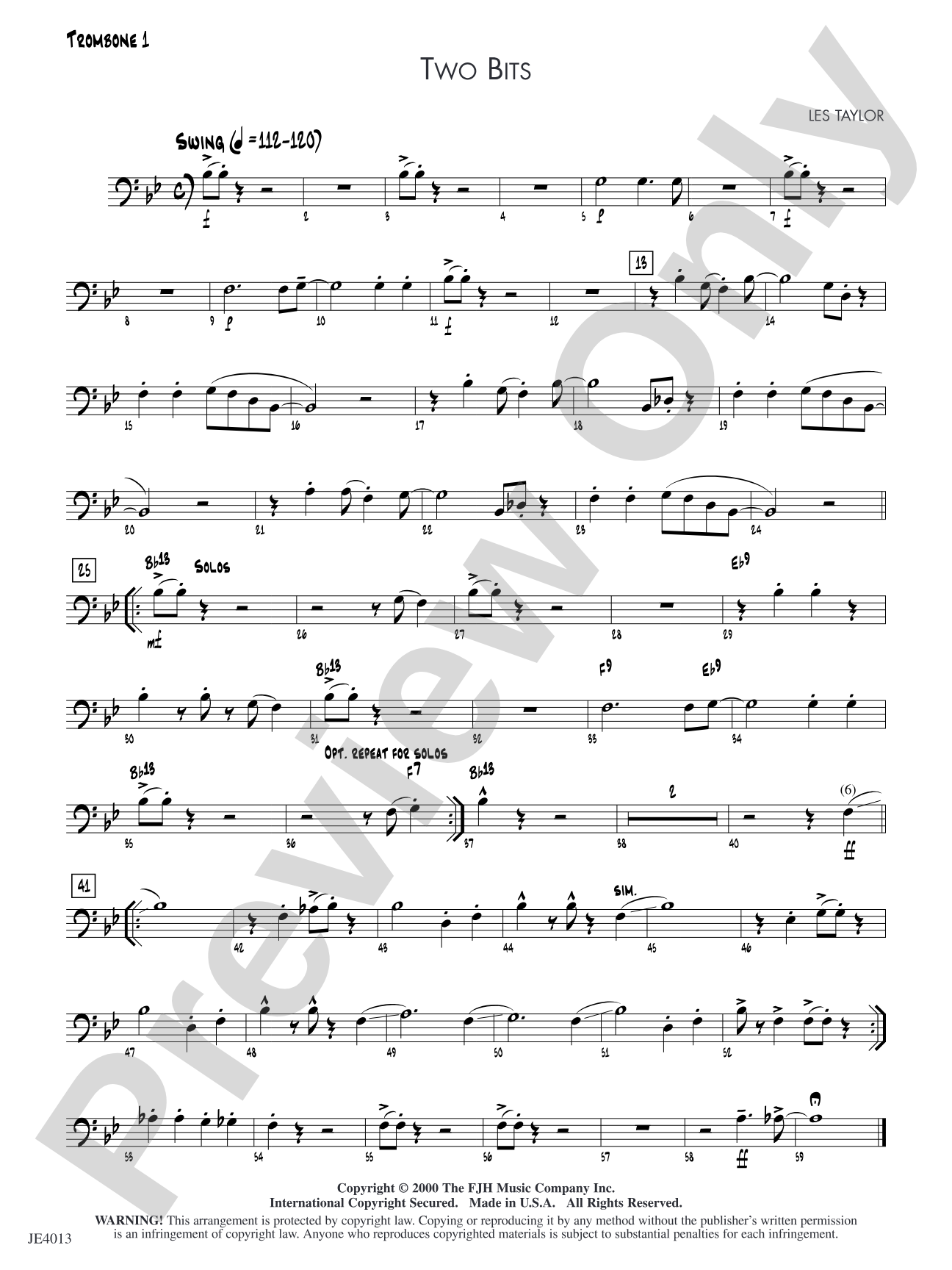 Two Bits: Trombone 1