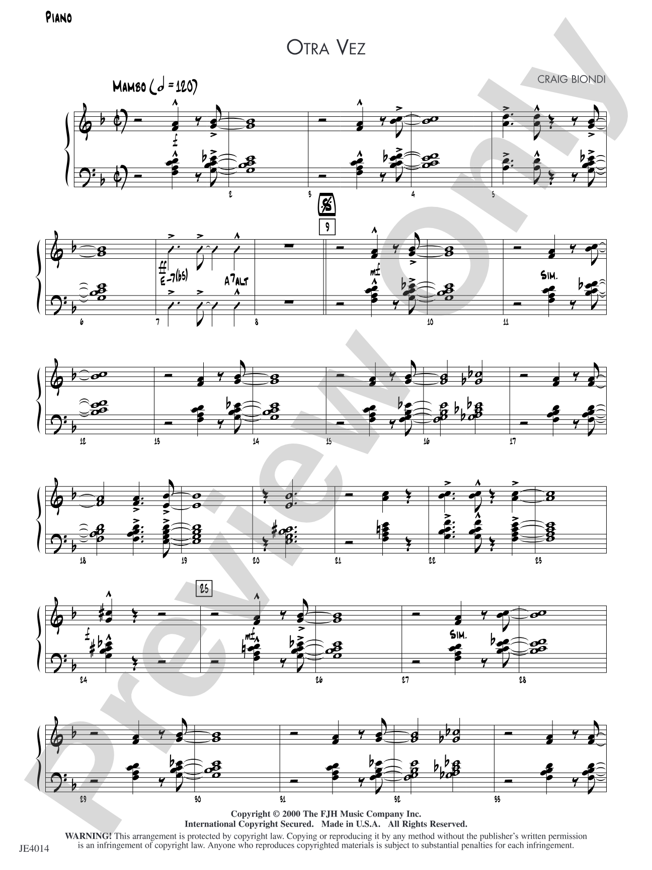 Otra Vez: Piano