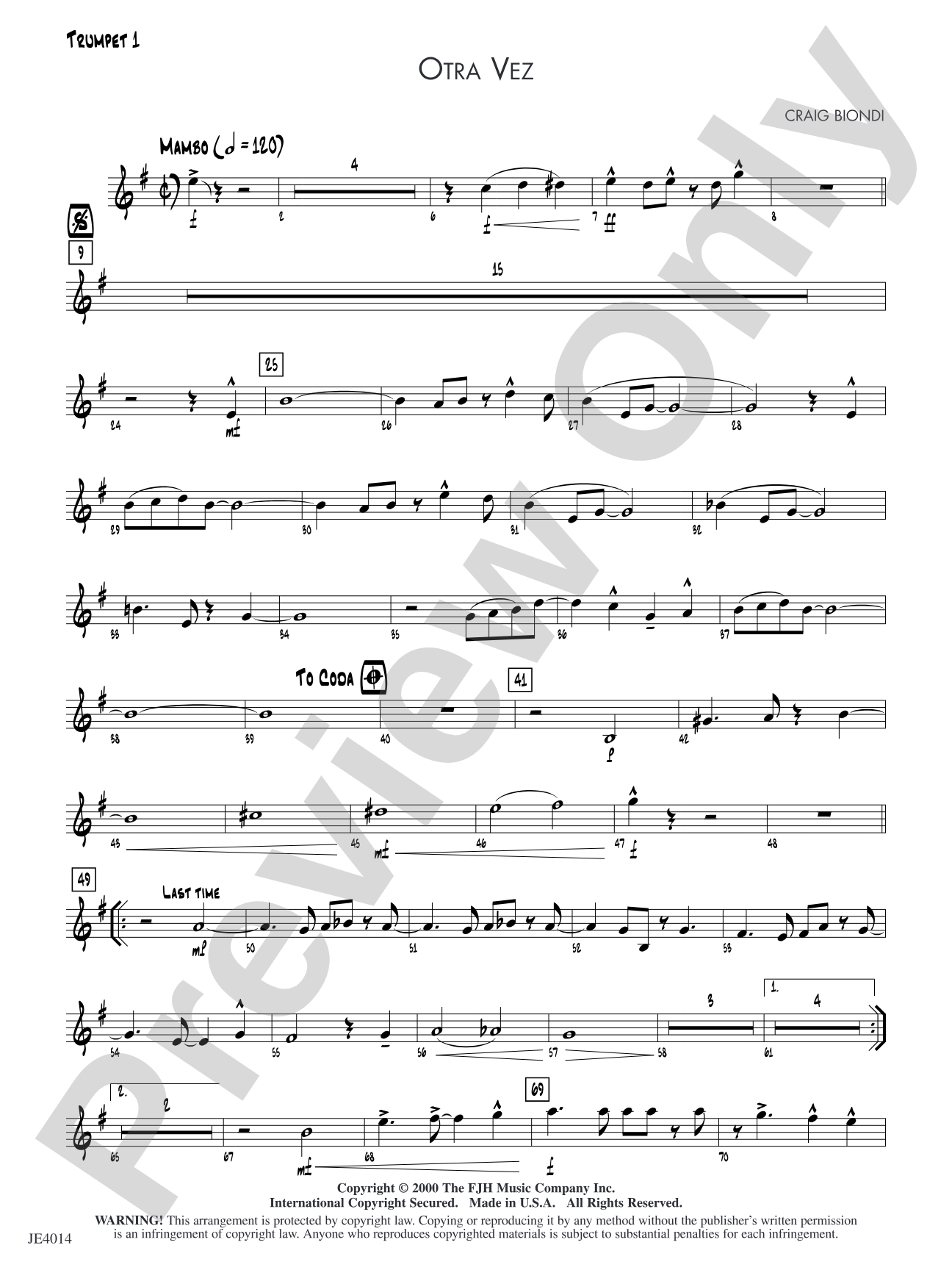 Otra Vez: Trumpet 1