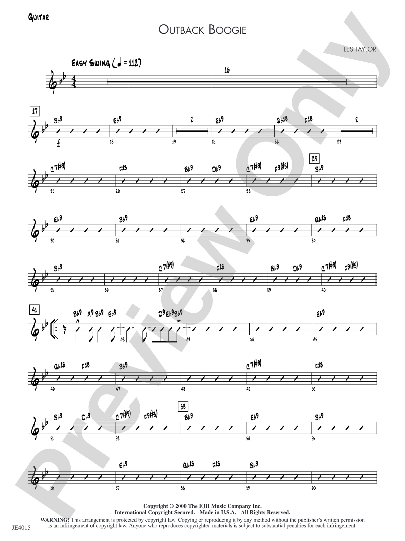 Outback Boogie: Guitar