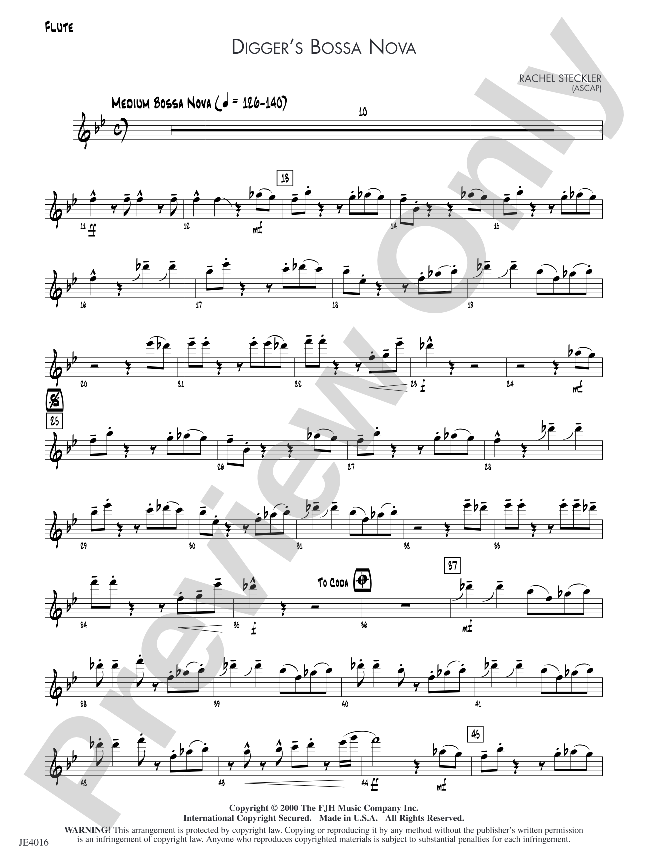 Digger's Bossa Nova: Flute