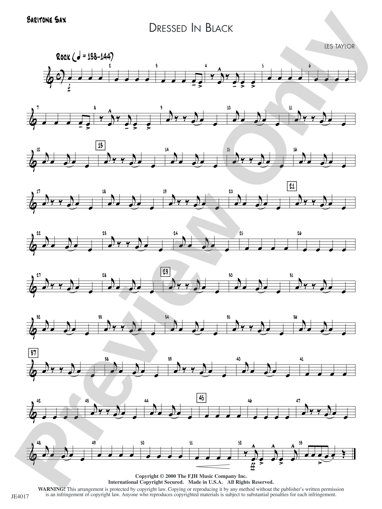 Dressed in Black: Baritone Sax