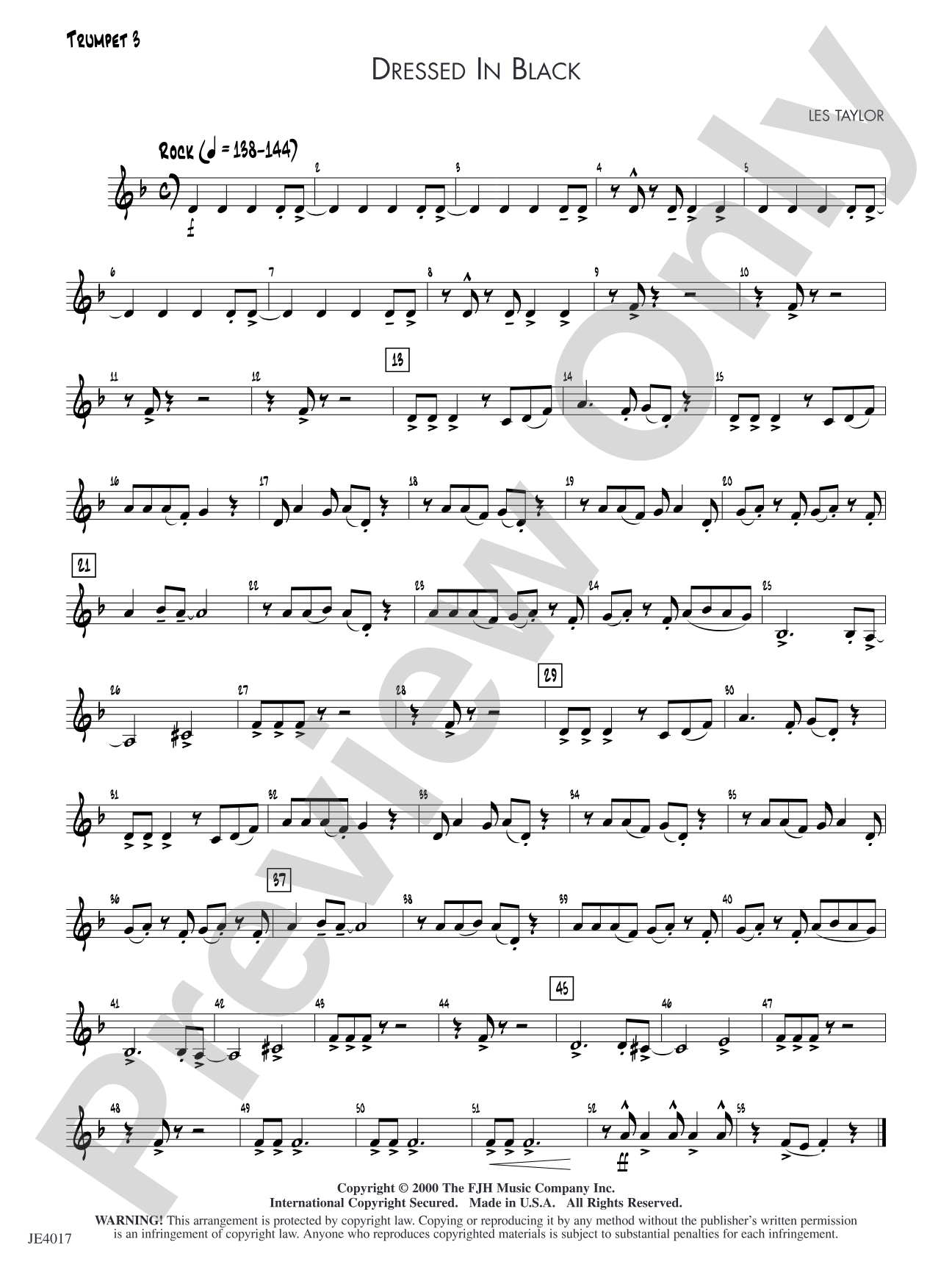 Dressed in Black: Trumpet 3