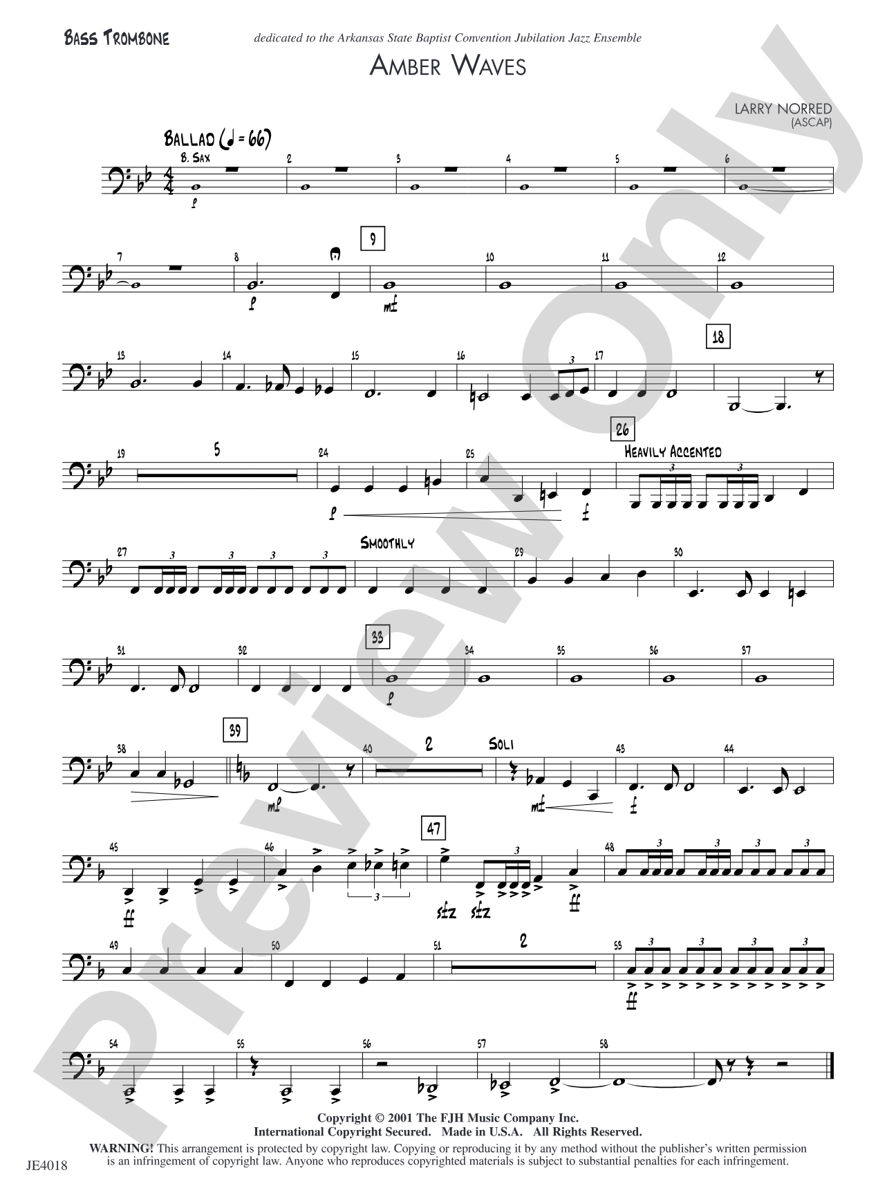 Amber Waves: Bass Trombone