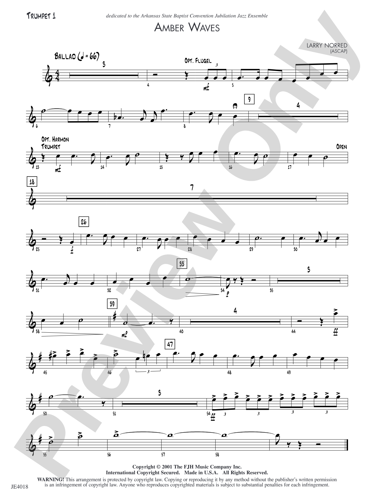 Amber Waves: Trumpet 1