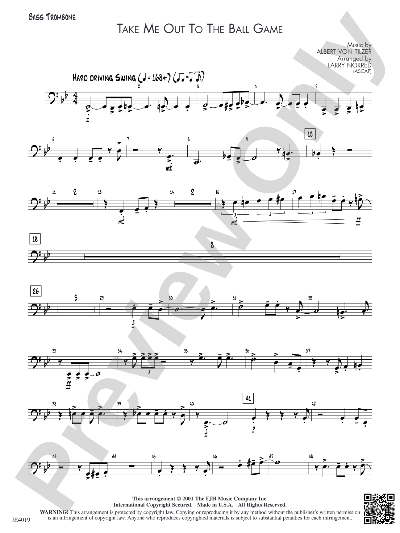 Take Me Out to the Ball Game: Bass Trombone