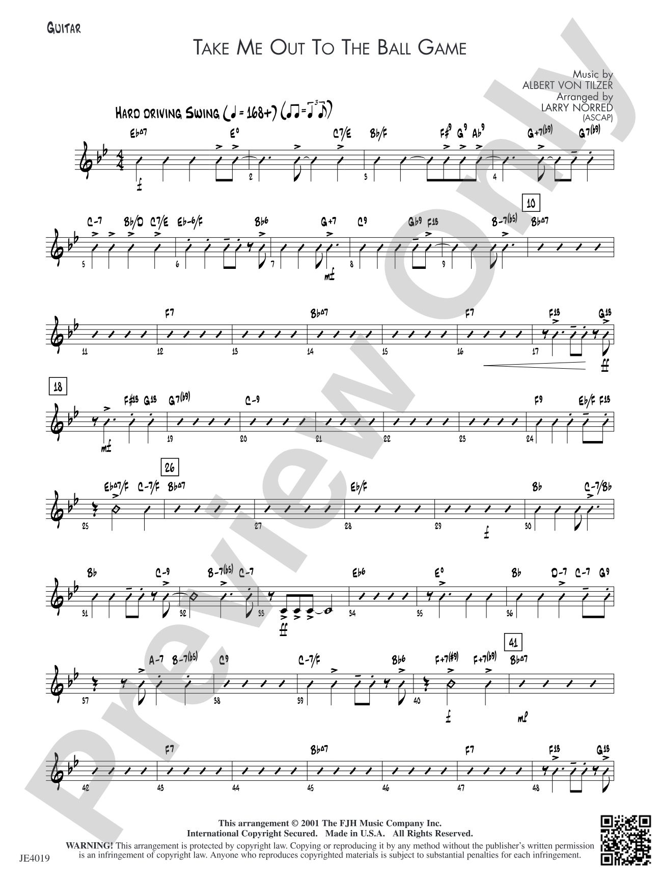 Take Me Out to the Ball Game: Guitar