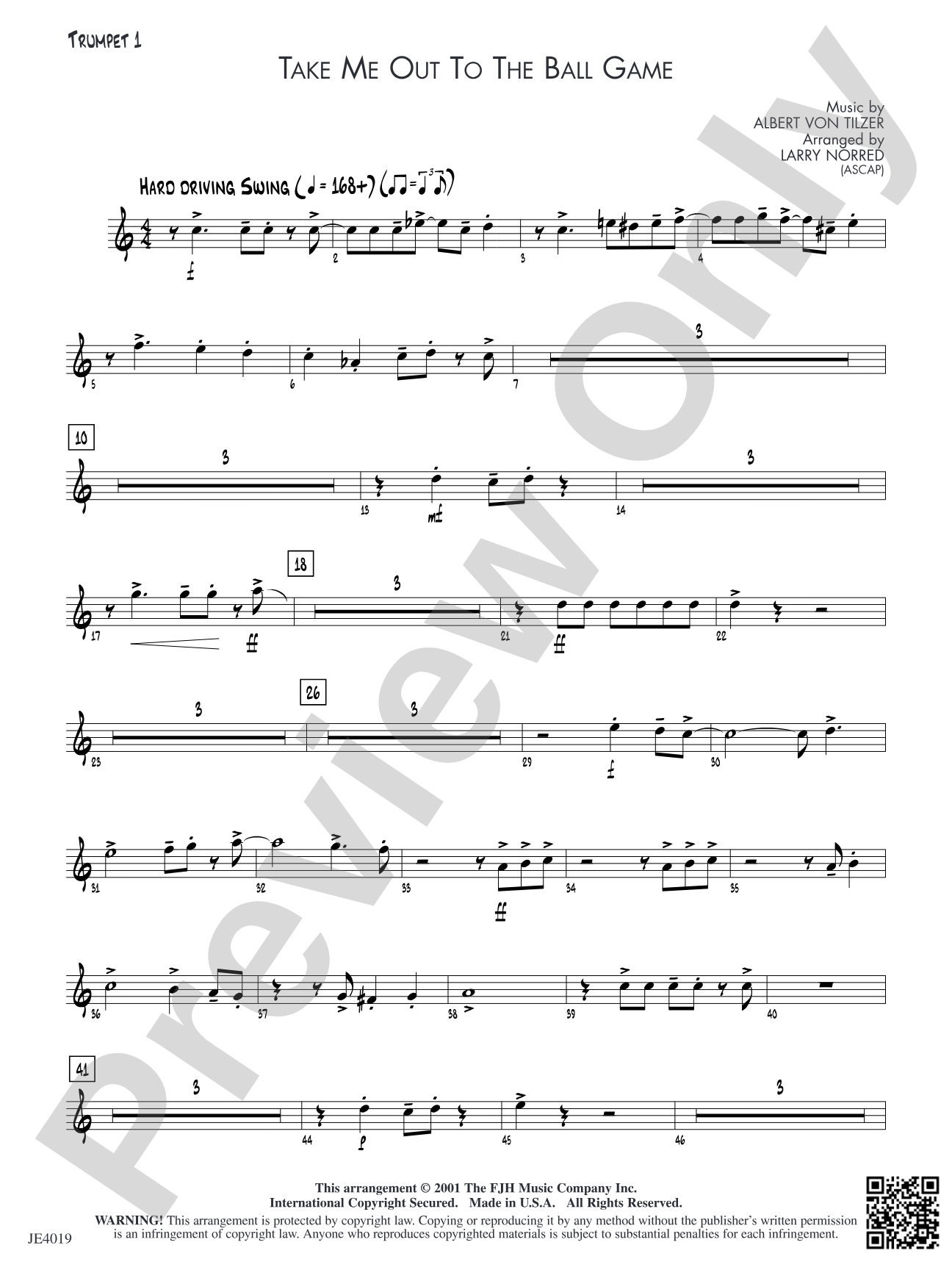 Take Me Out to the Ball Game: Trumpet 1
