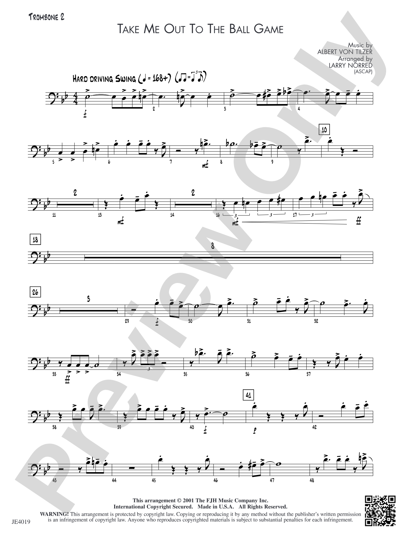 Take Me Out to the Ball Game: Trombone 2