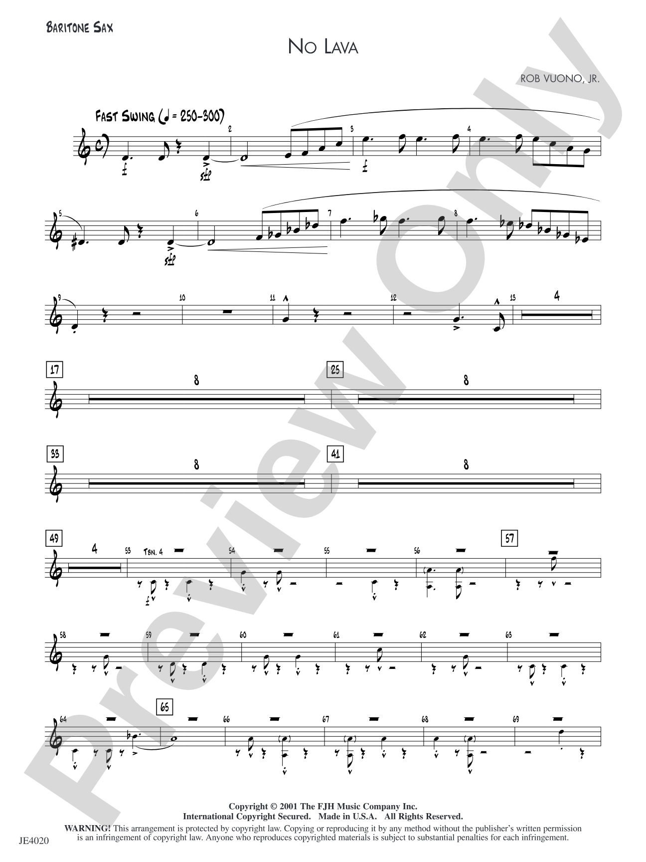 No Lava: Baritone Sax