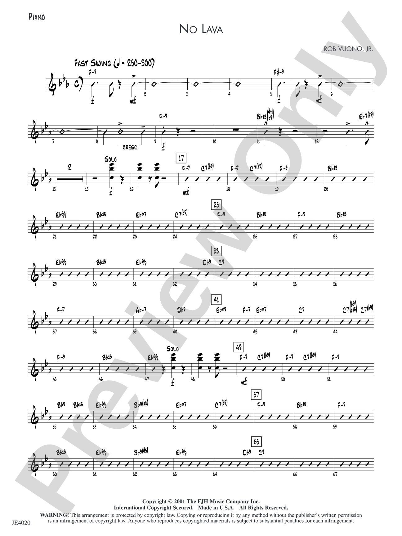 No Lava: Piano