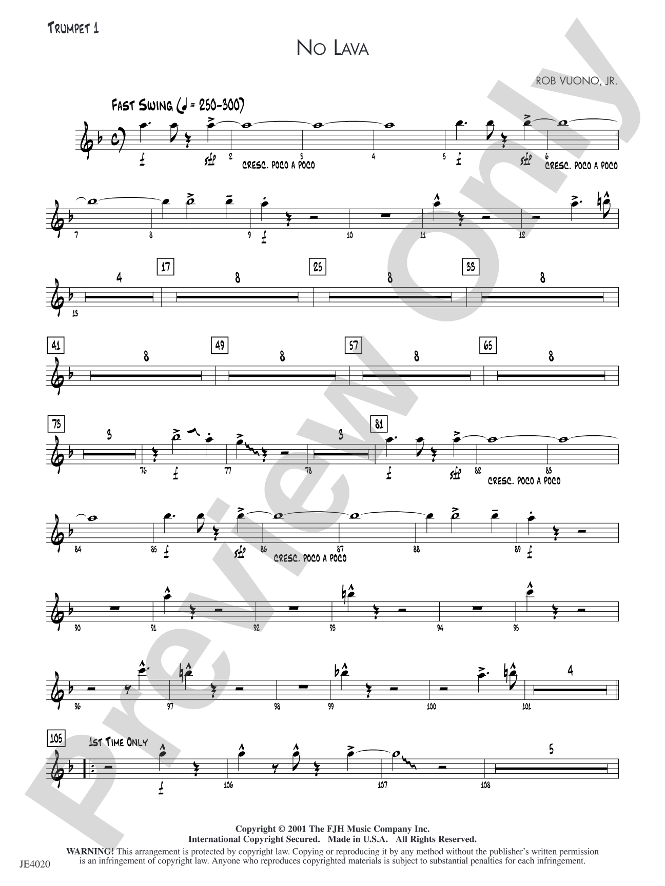 No Lava: Trumpet 1