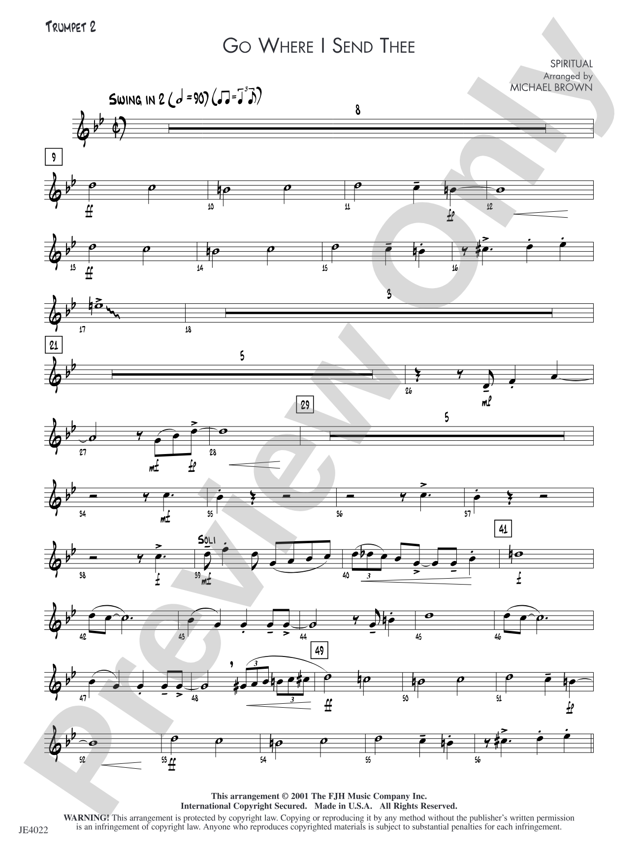Go Where I Send Thee: Trumpet 2