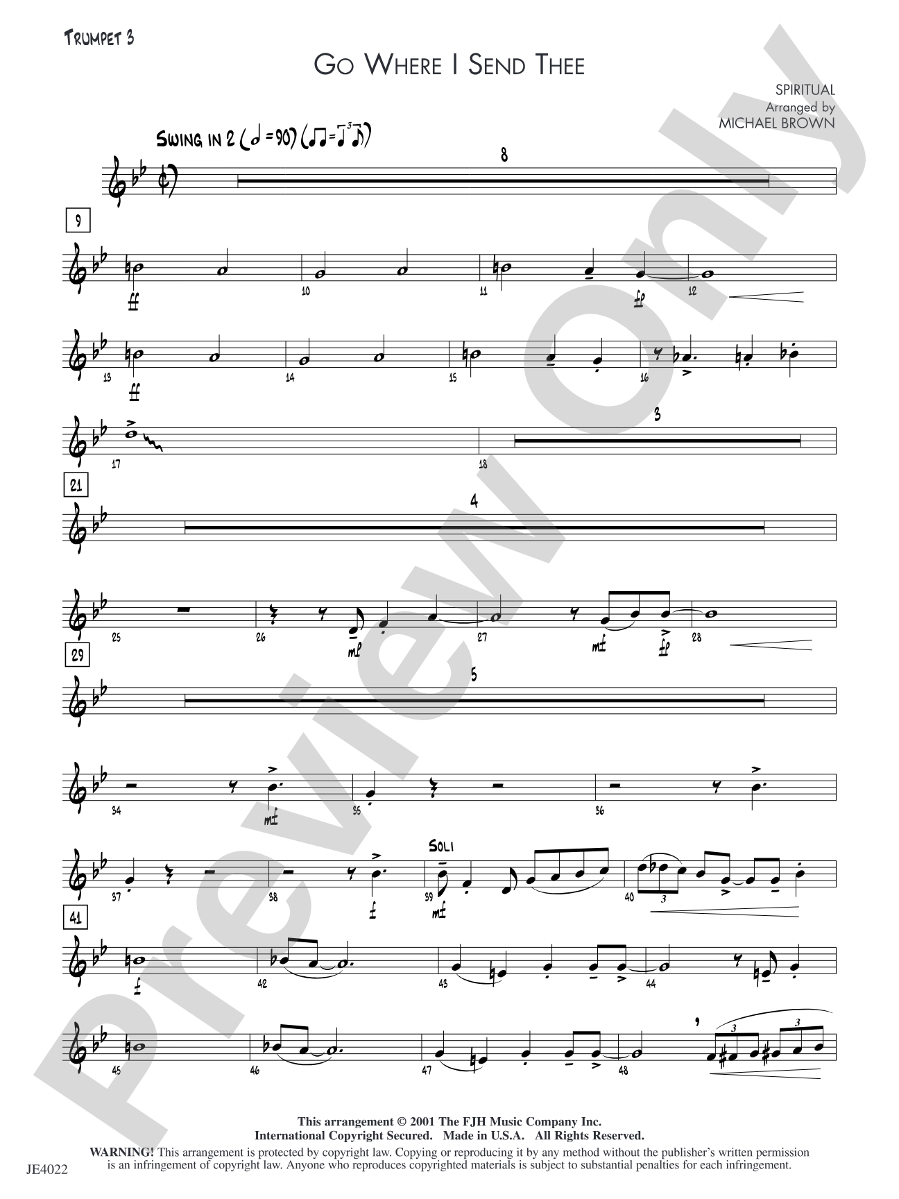 Go Where I Send Thee: Trumpet 3