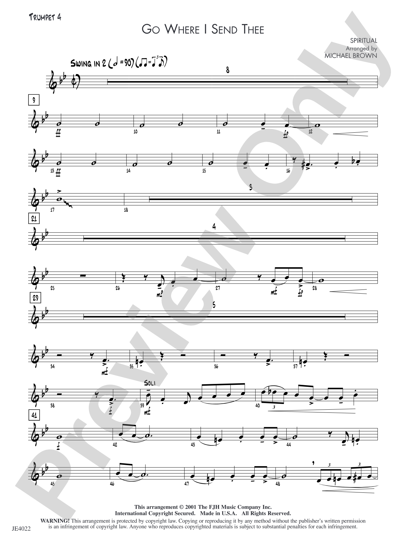 Go Where I Send Thee: Trumpet 4
