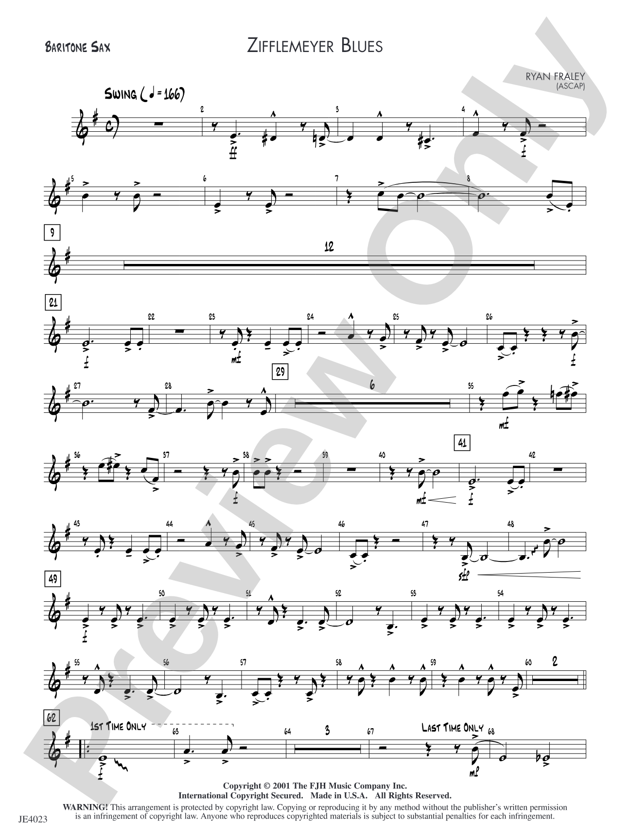 Zifflemeyer Blues: Baritone Sax