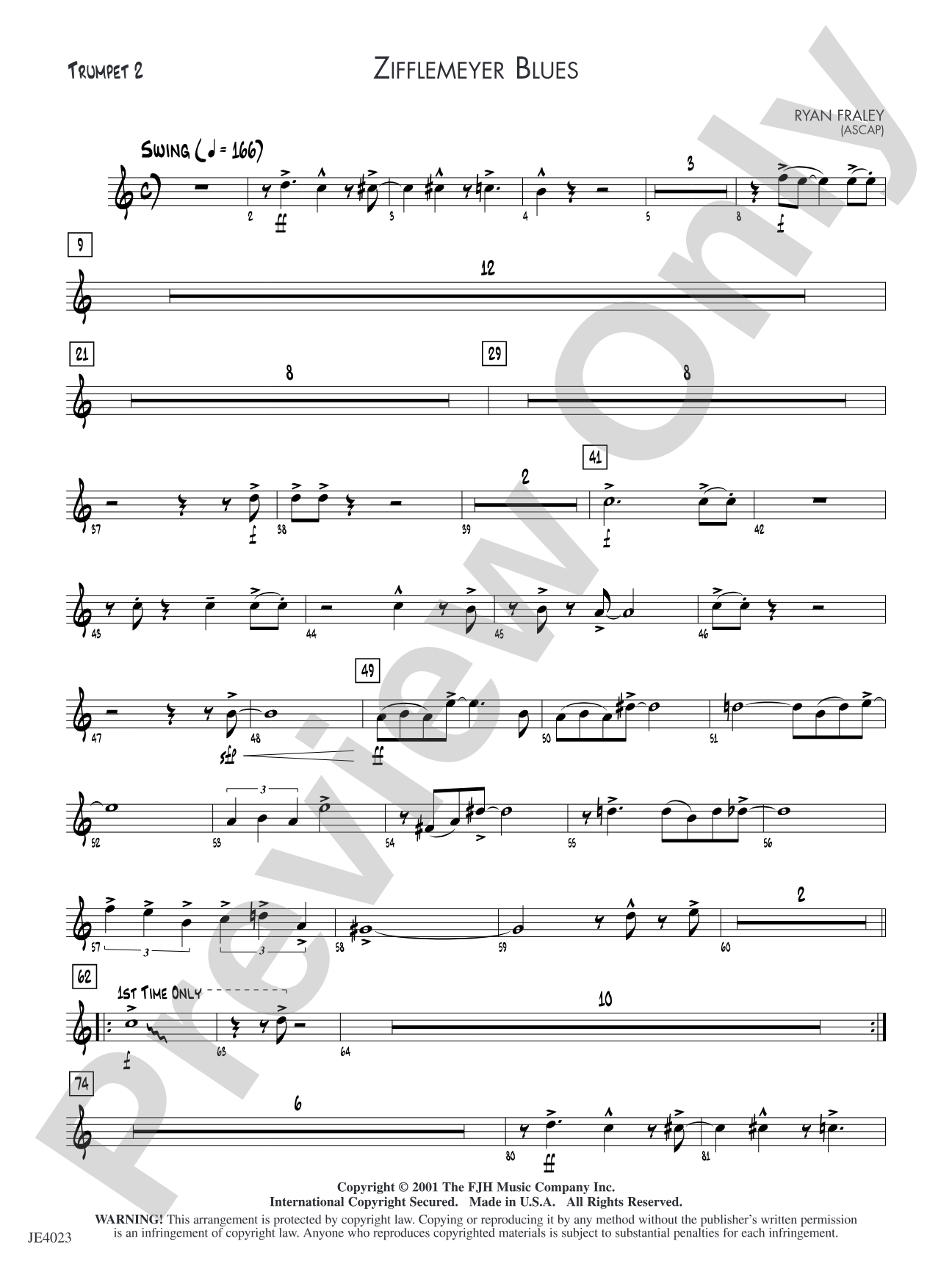 Zifflemeyer Blues: Trumpet 2