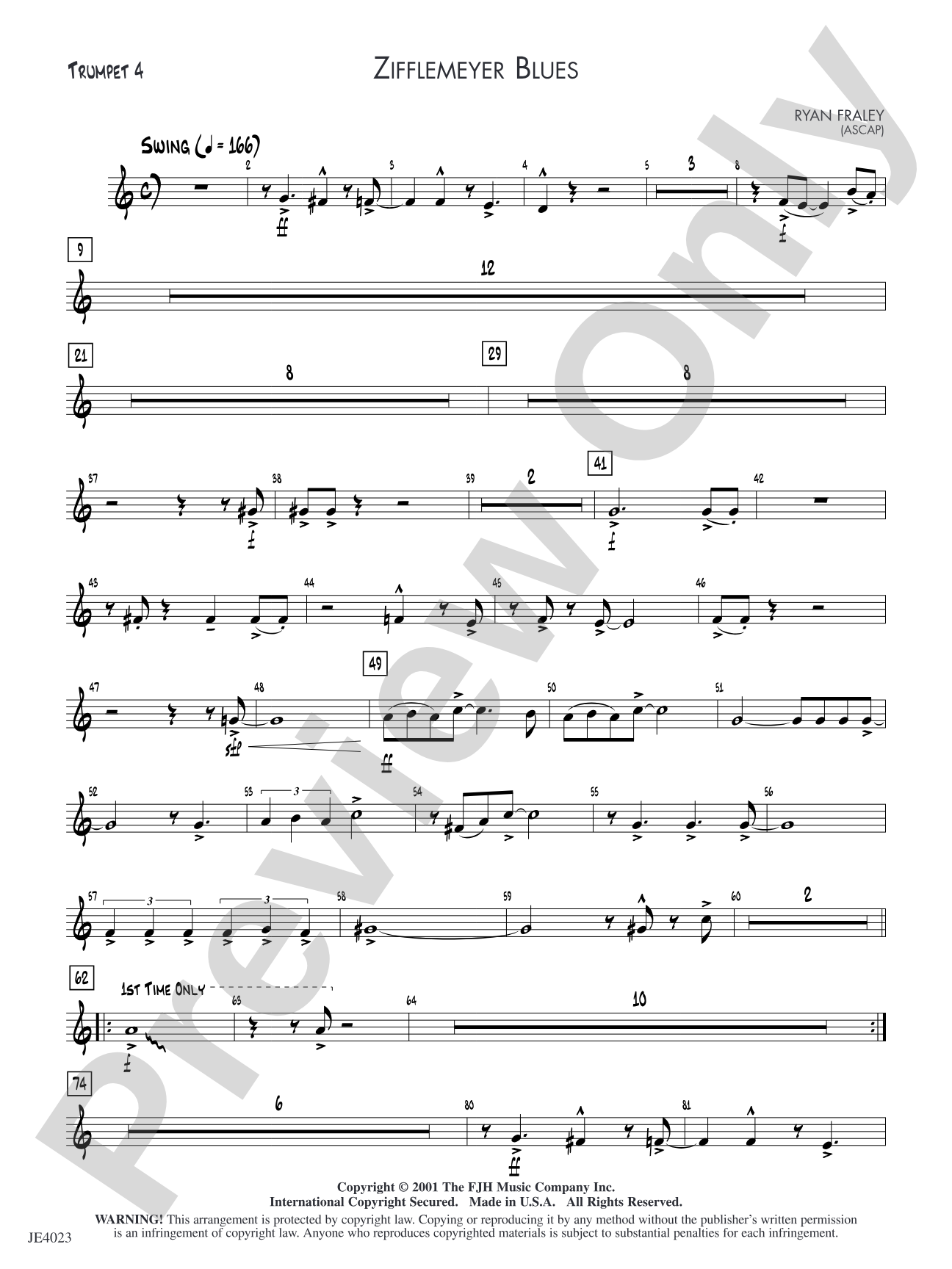Zifflemeyer Blues: Trumpet 4