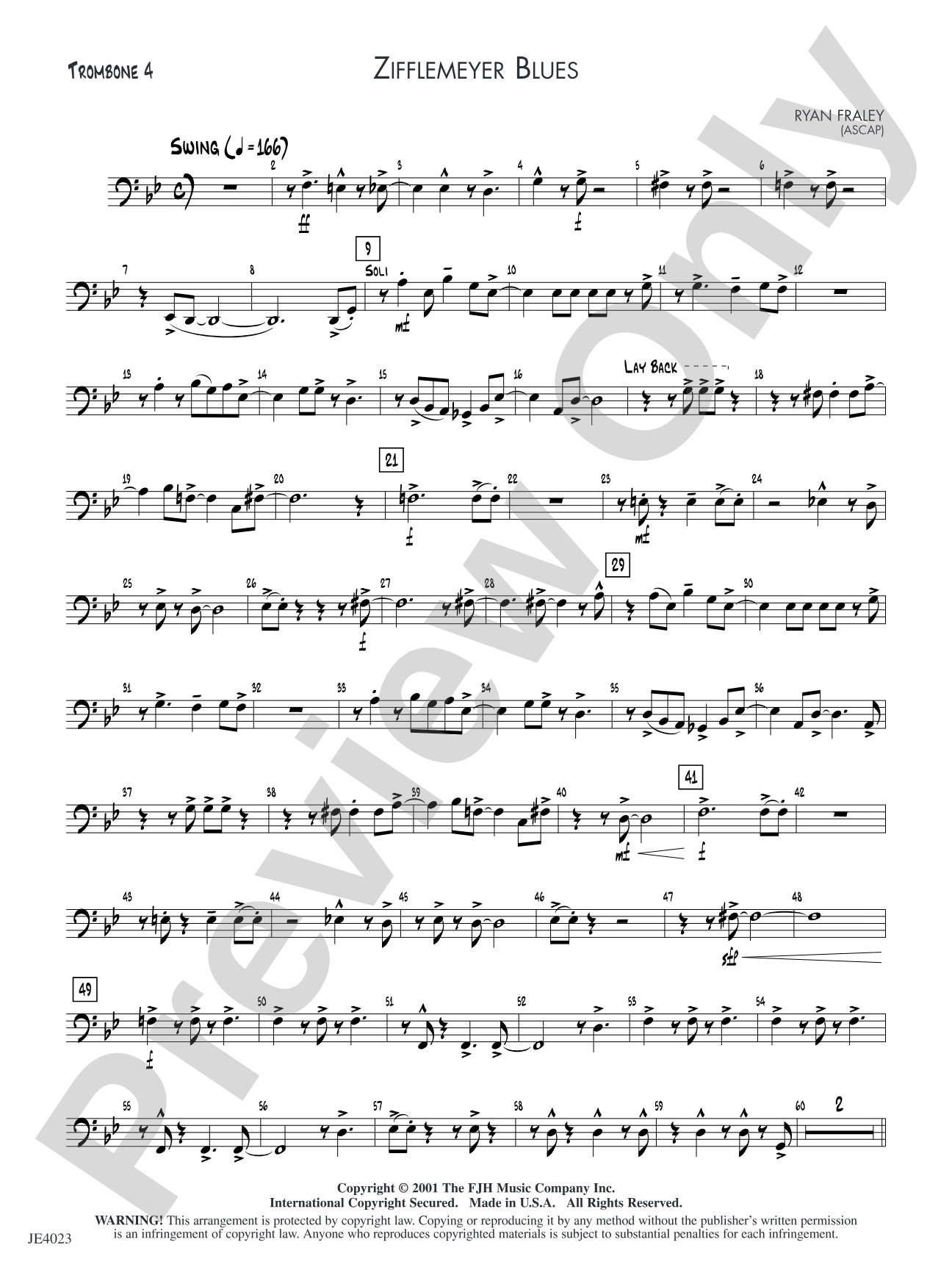 Zifflemeyer Blues: Trombone 4