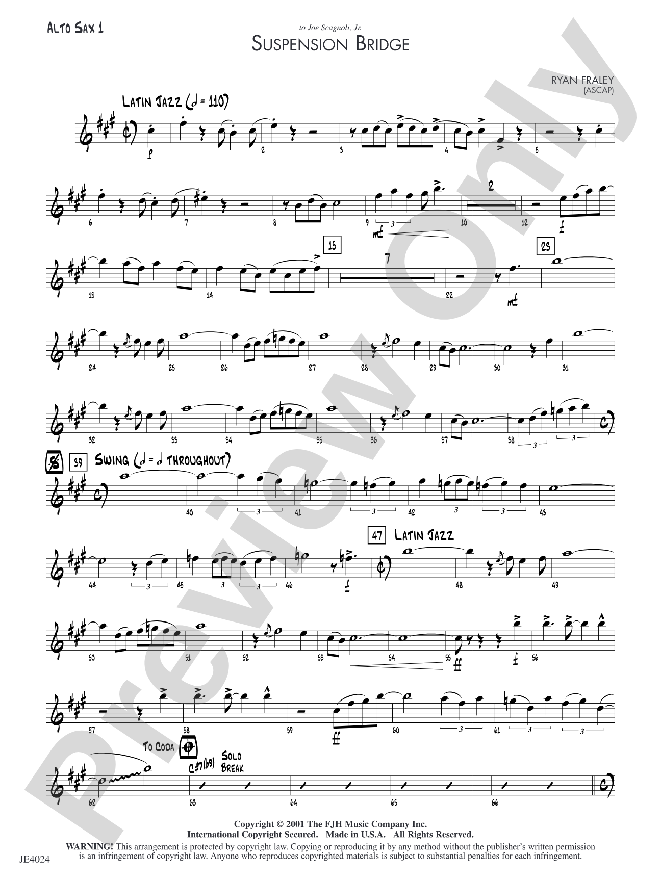Suspension Bridge: Alto Sax 1