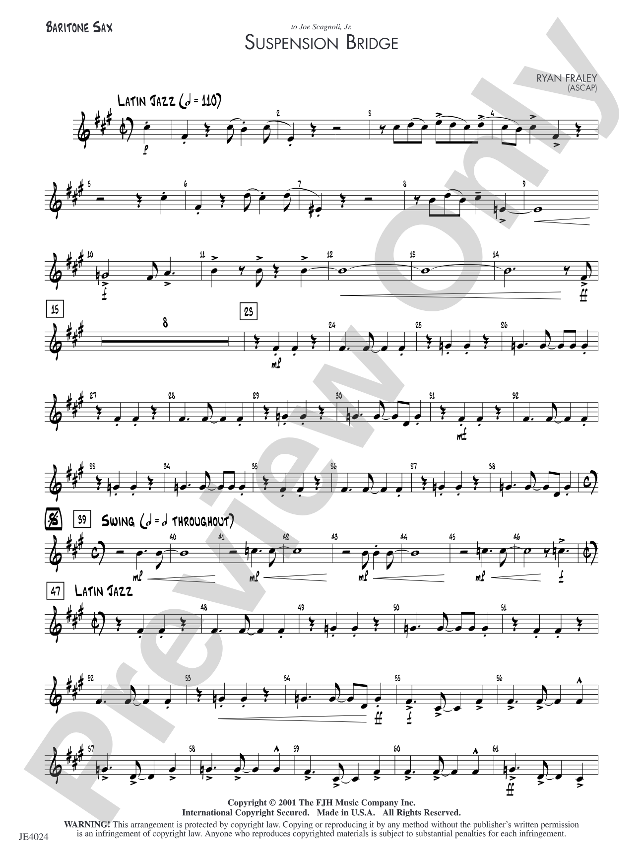 Suspension Bridge: Baritone Sax