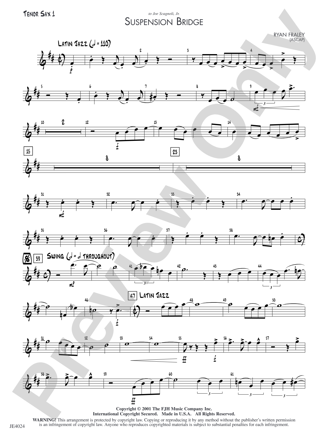 Suspension Bridge: Tenor Sax 1