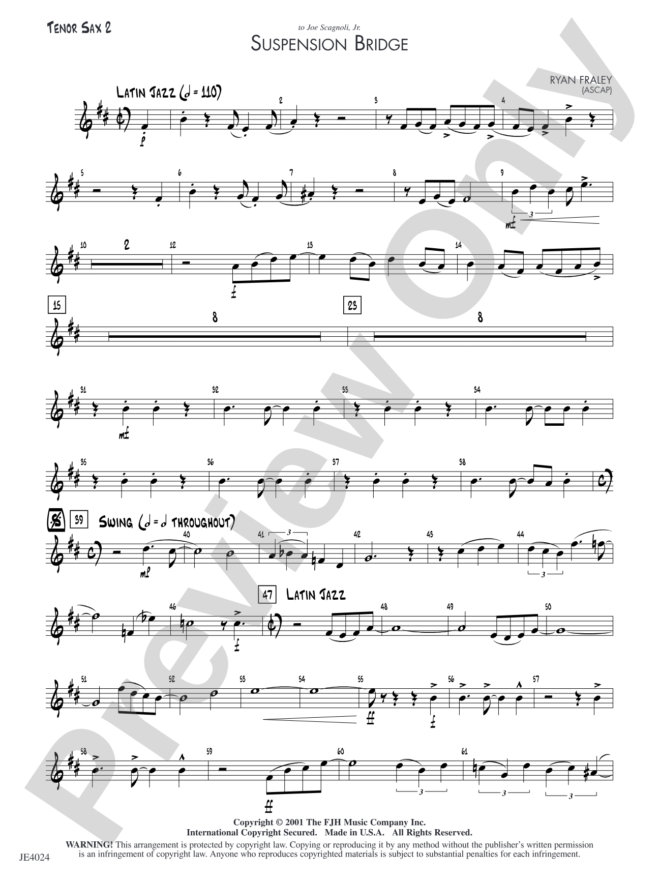 Suspension Bridge: Tenor Sax 2