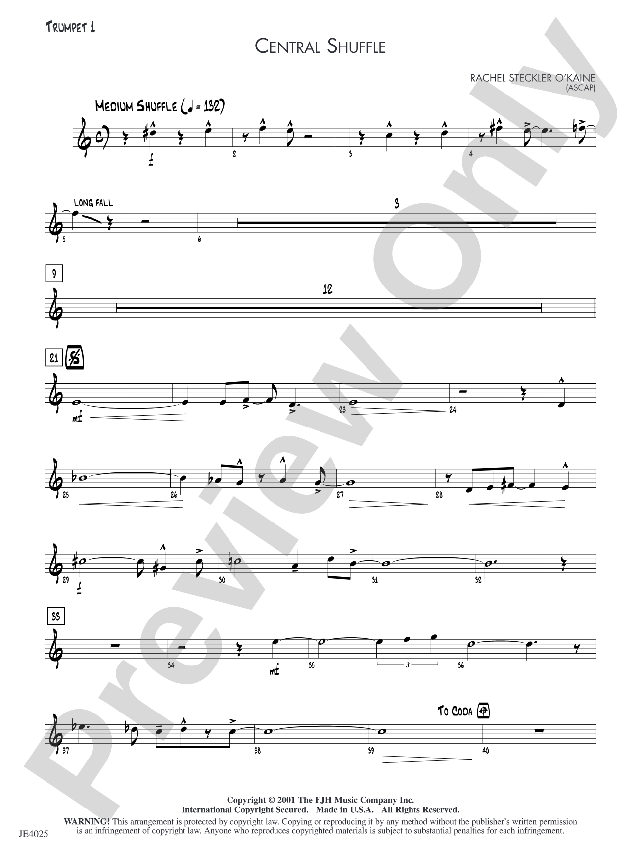 Central Shuffle: Trumpet 1