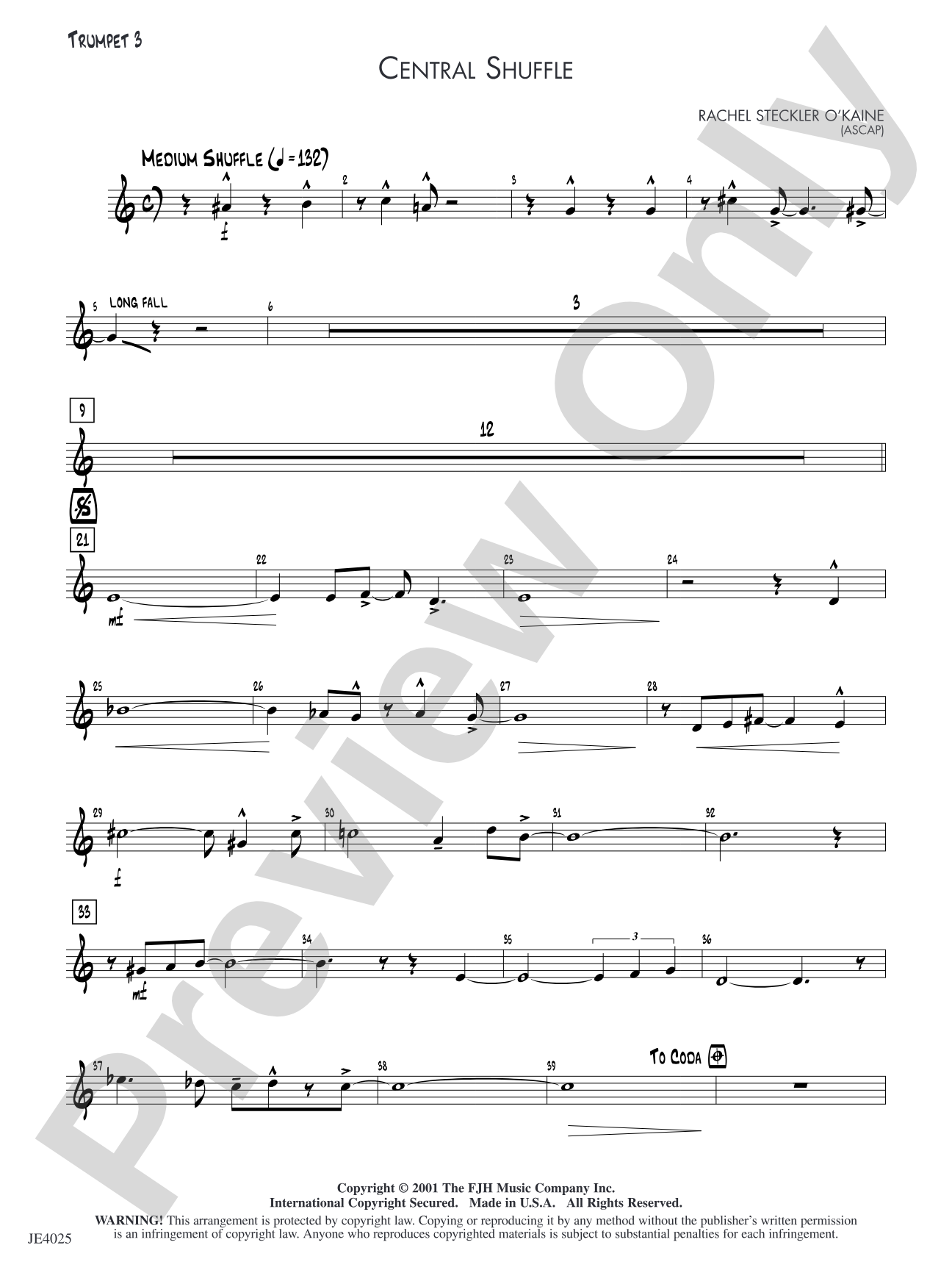 Central Shuffle: Trumpet 3