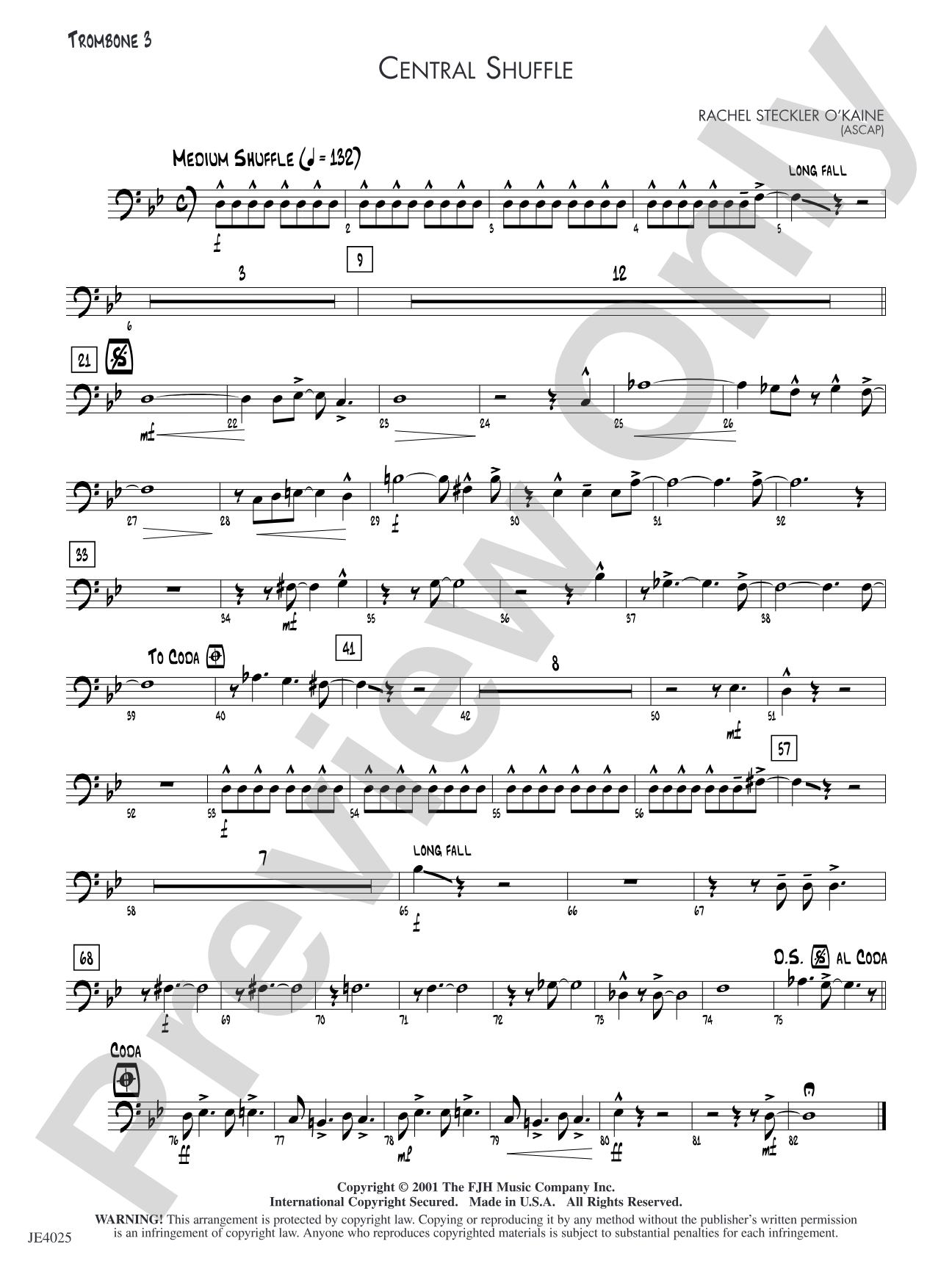 Central Shuffle: Trombone 3