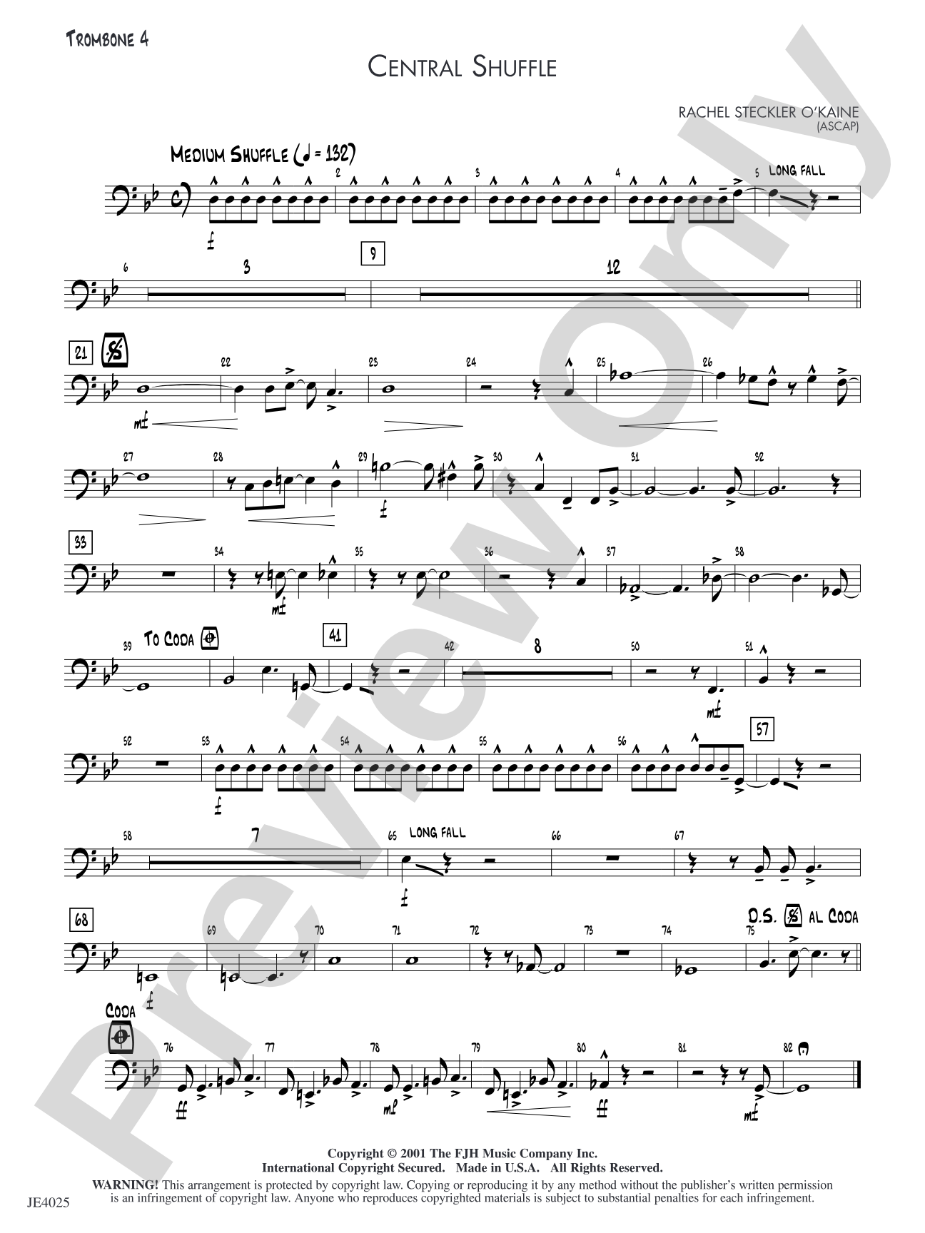 Central Shuffle: Trombone 4