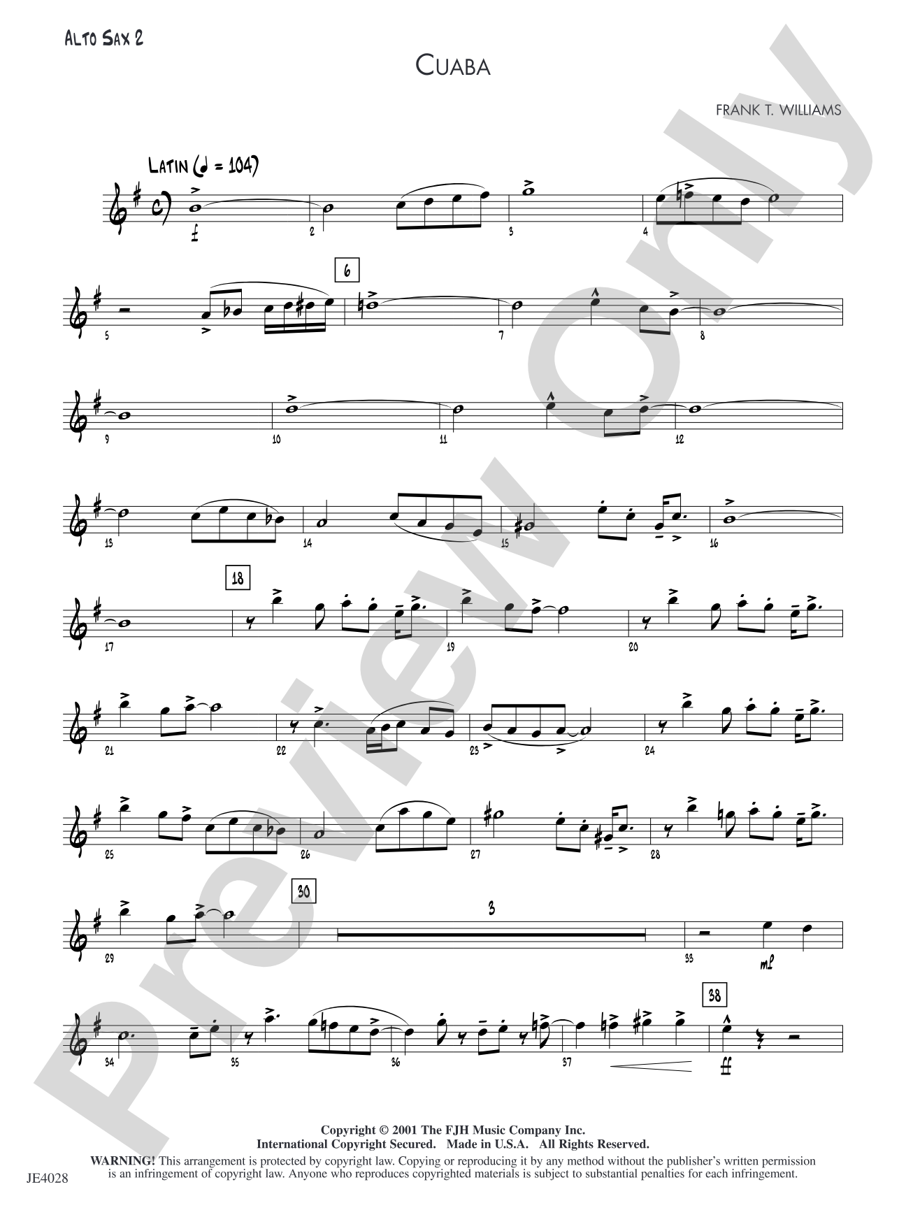 Cuaba: Alto Sax 2