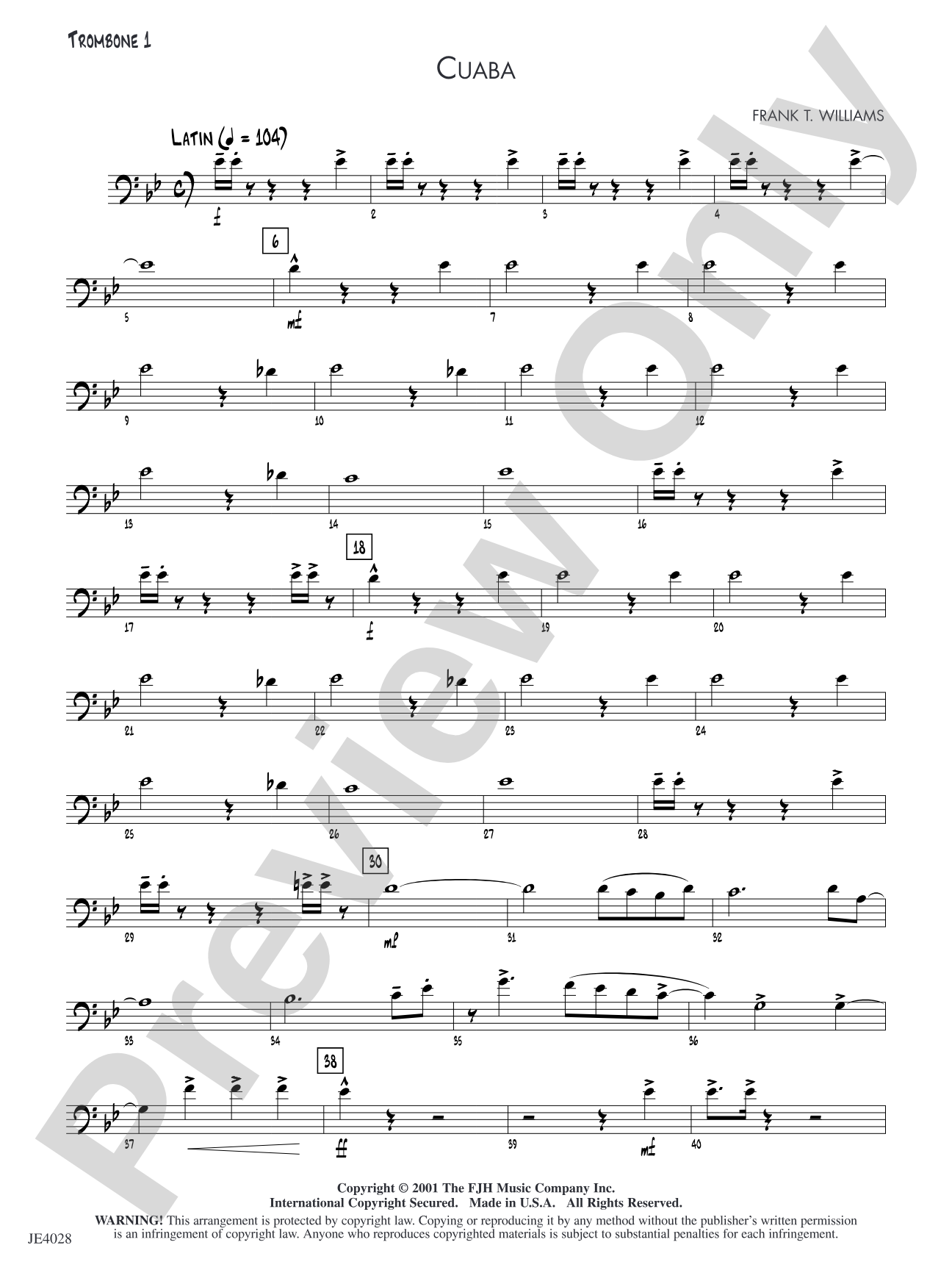 Cuaba: Trombone 1