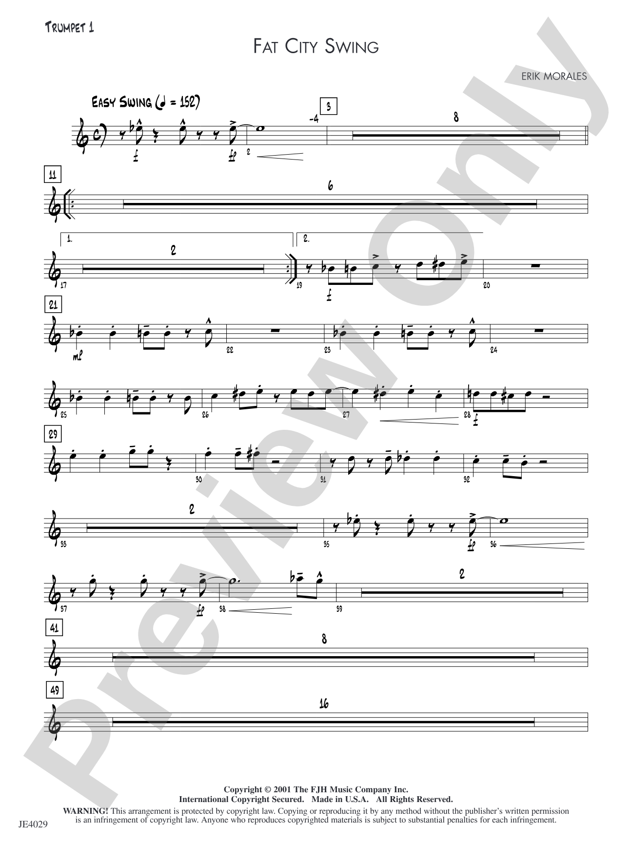 Fat City Swing: Trumpet 1
