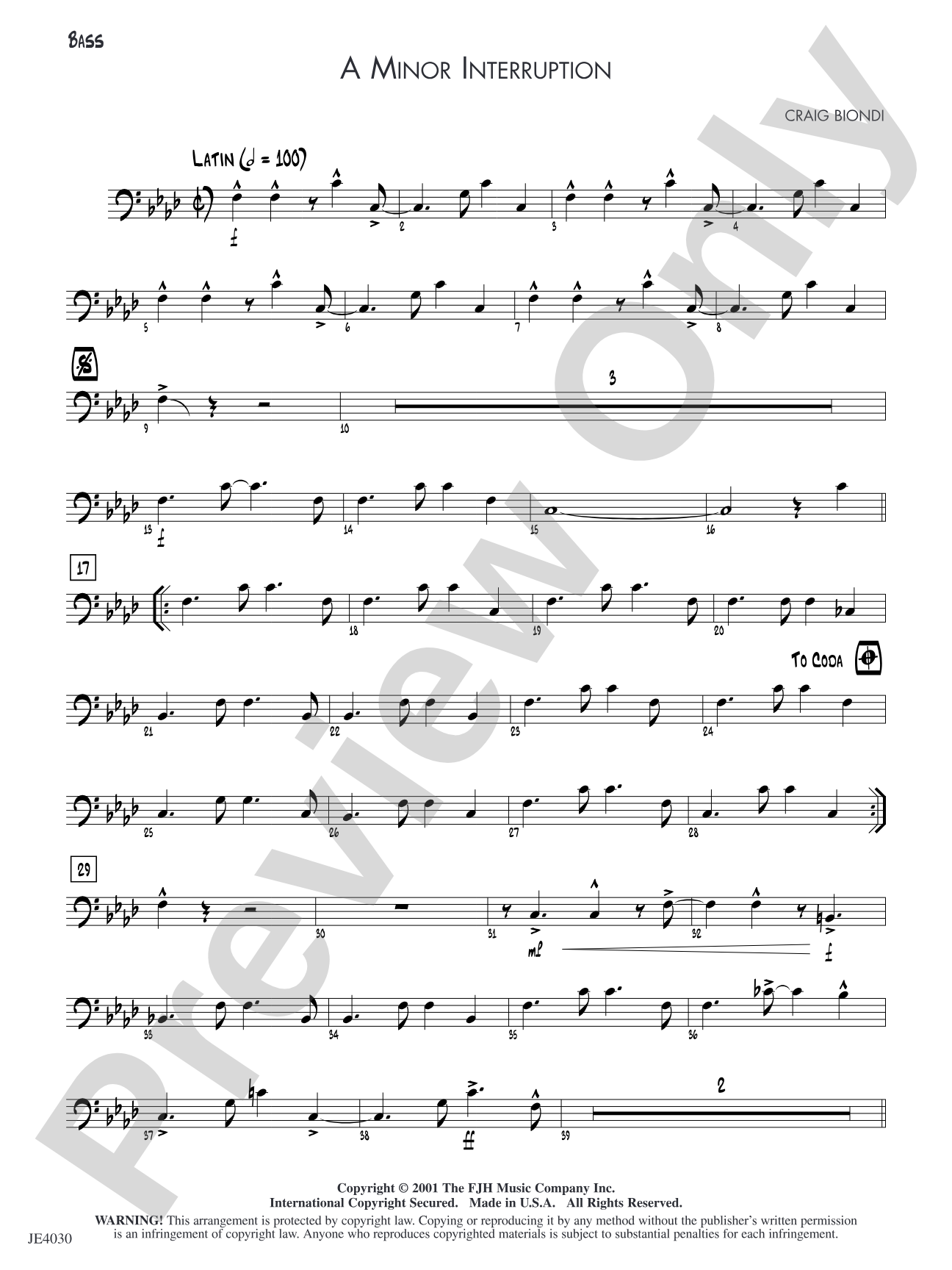 A Minor Interruption: Bass