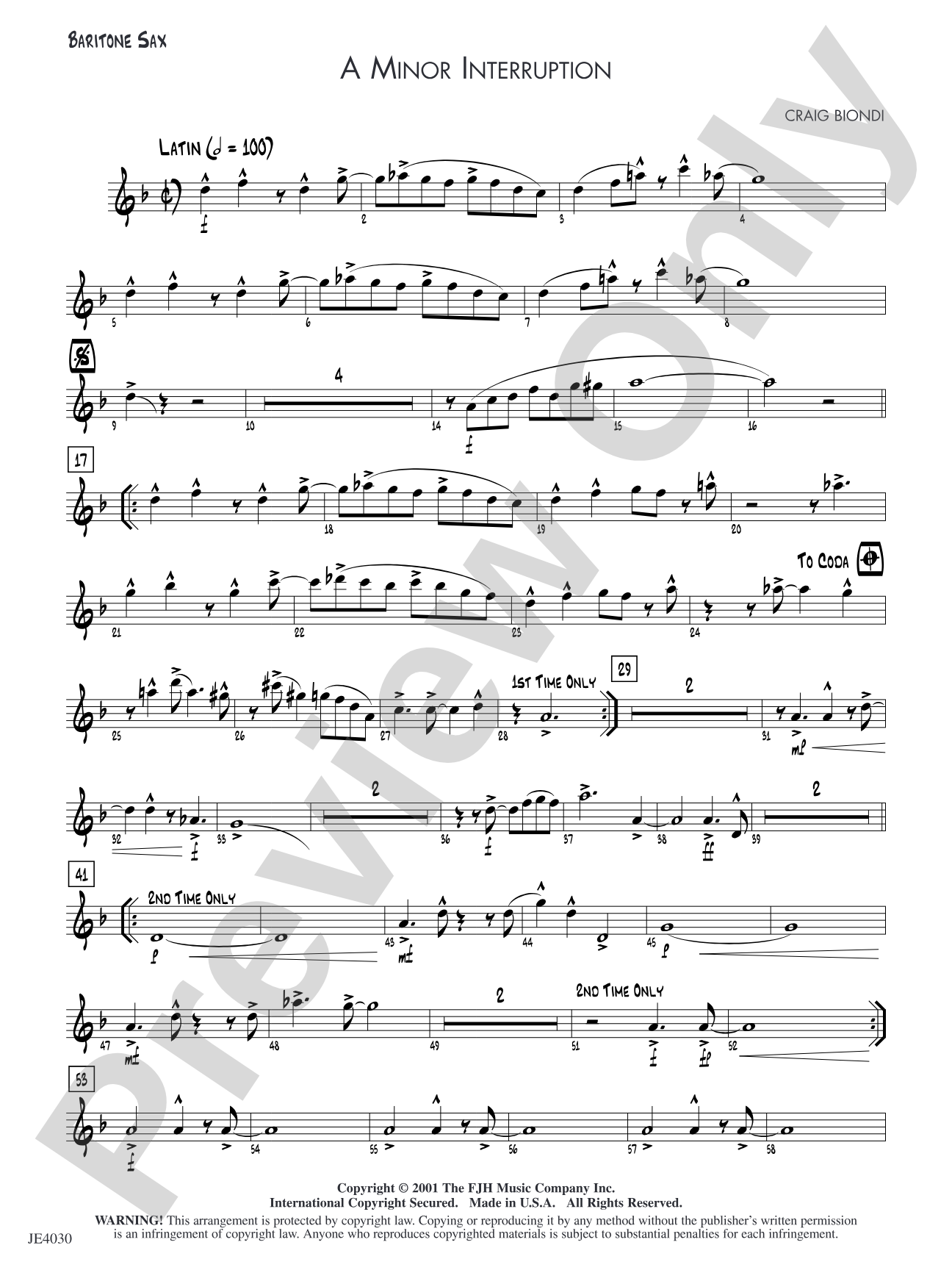 A Minor Interruption: Baritone Sax