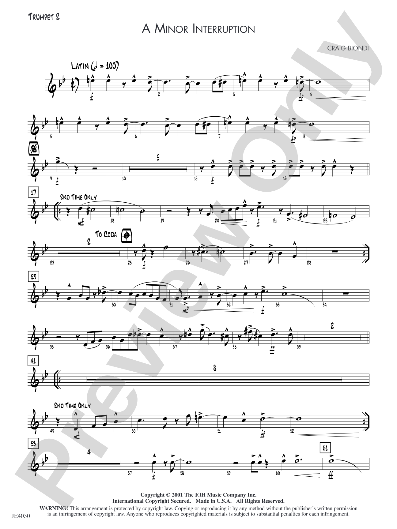 A Minor Interruption: Trumpet 2