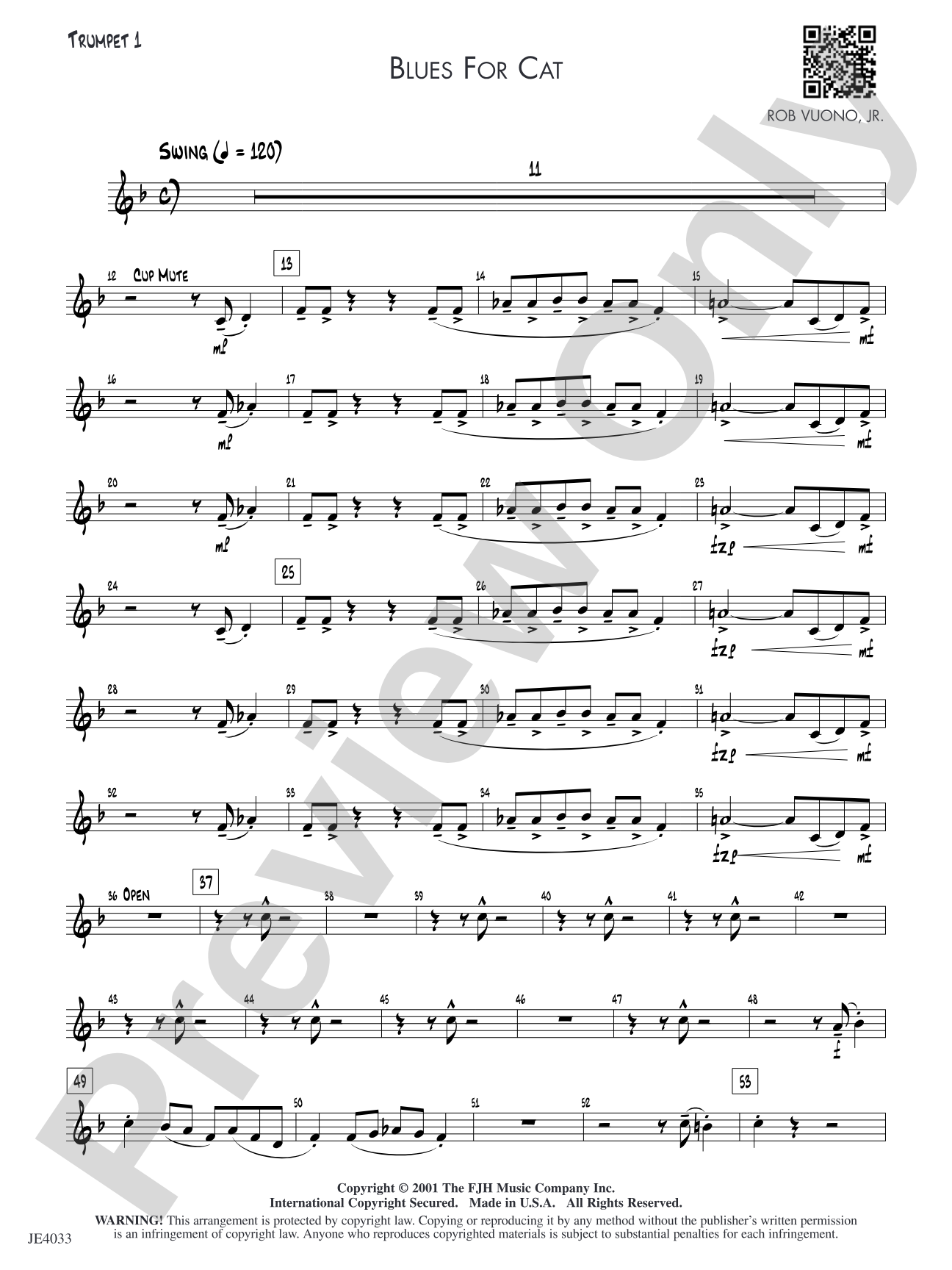 Blues for Cat: Trumpet 1